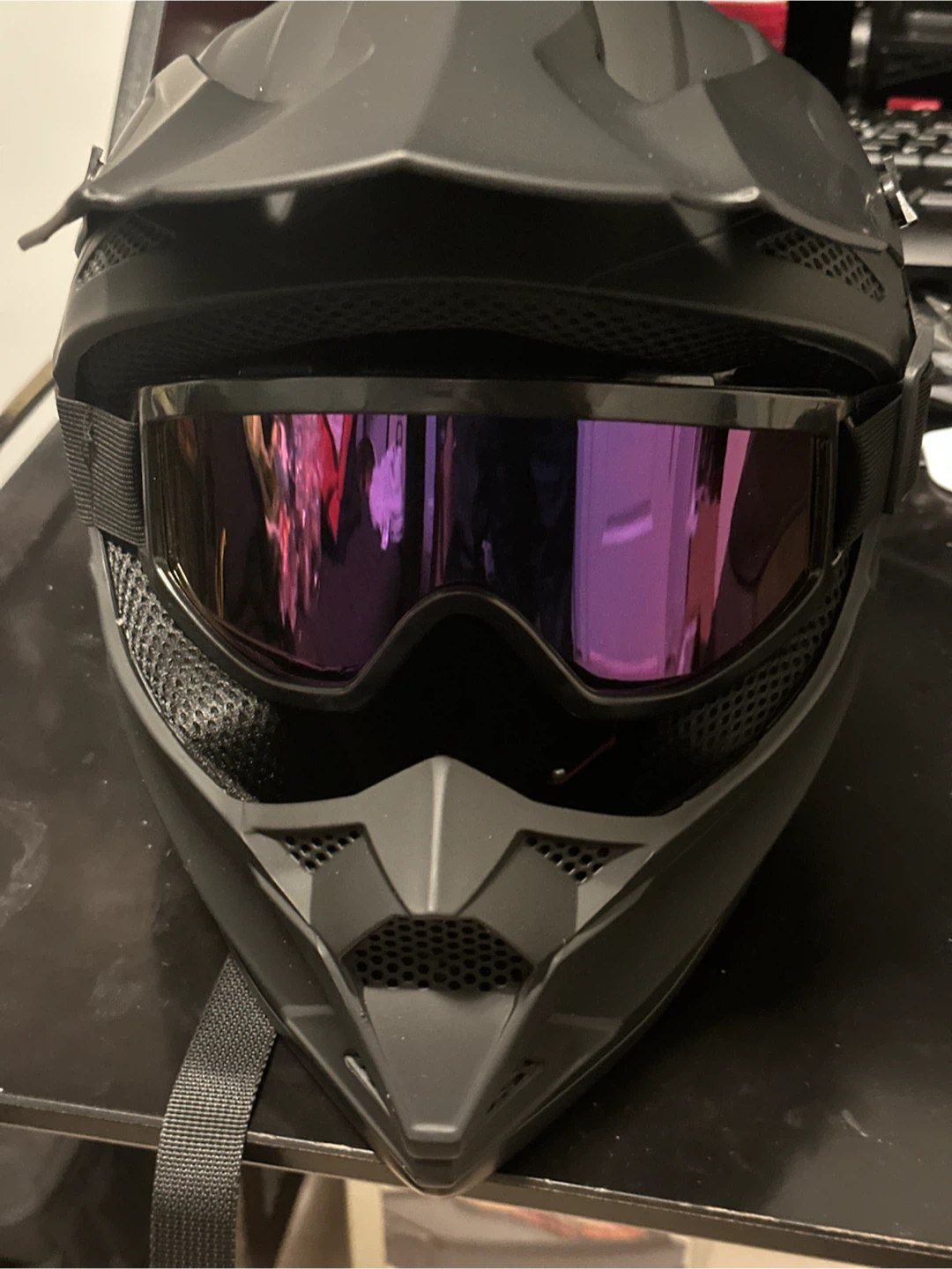 VGV Motorcycle Helmet with Goggles