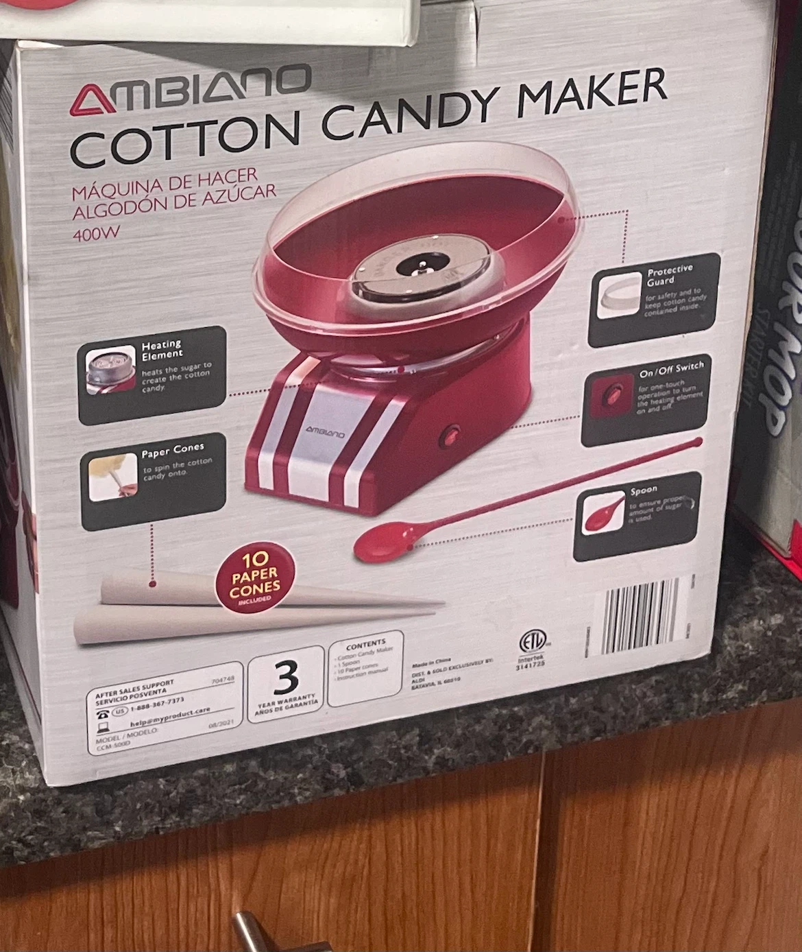 New Ambiano Cotton Candy Maker CCM-5000