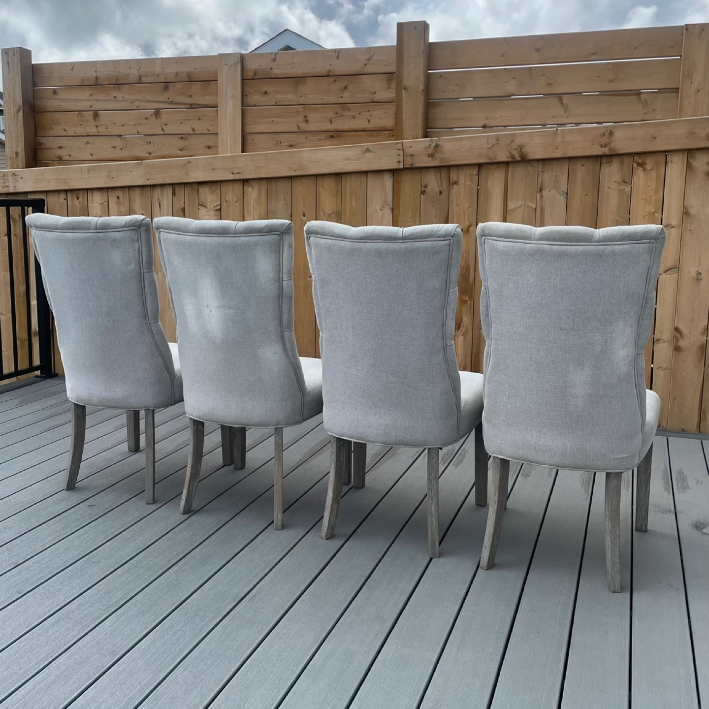 4 Tufted Dining Chairs - photo 4