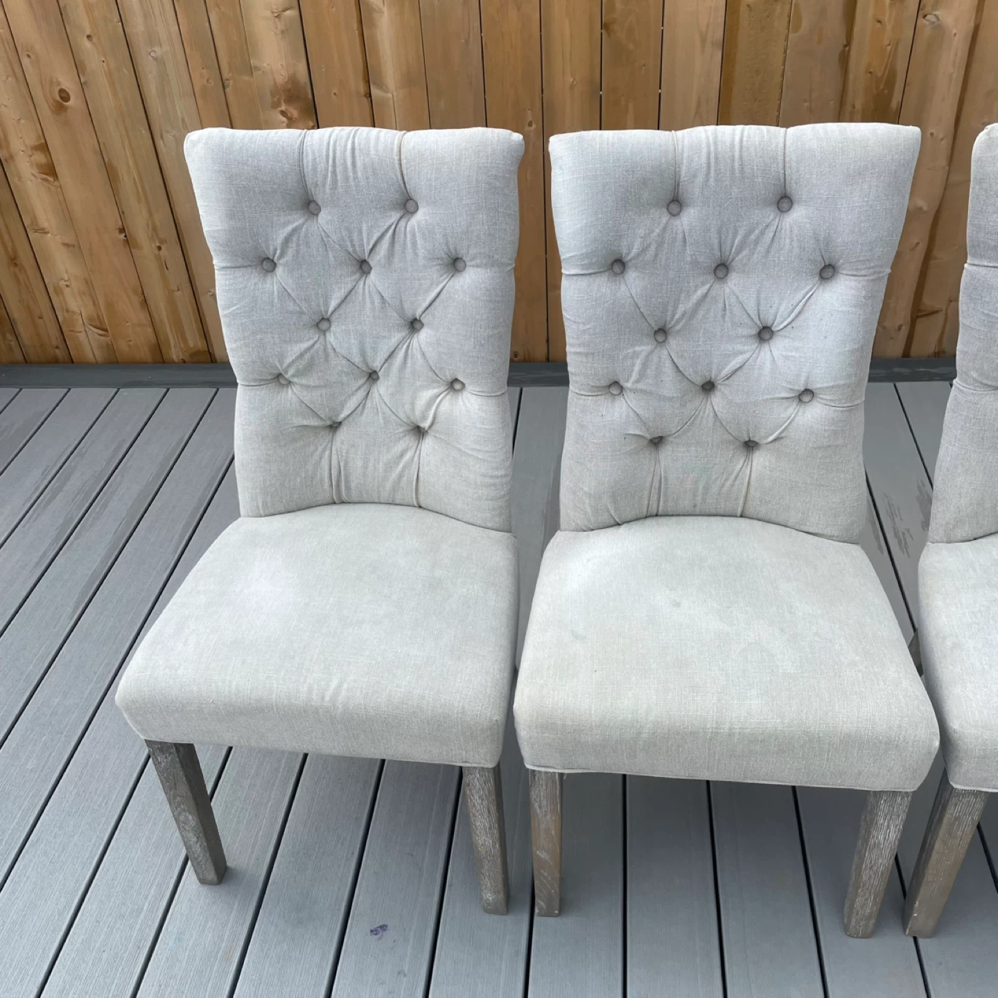 4 Tufted Dining Chairs - photo 3