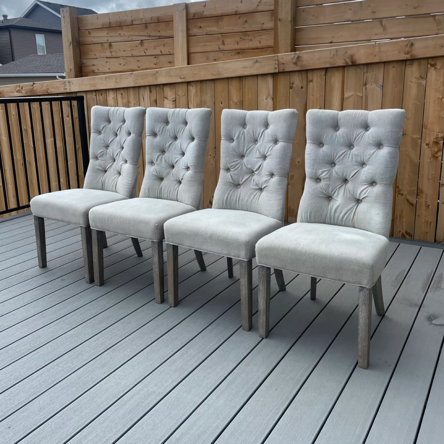 4 Tufted Dining Chairs
