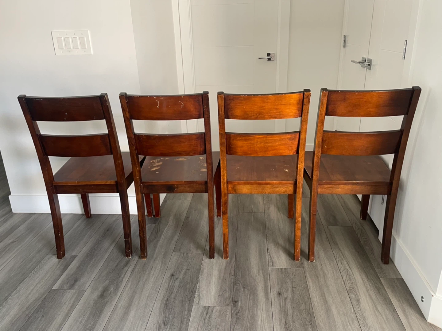 4 Wooden Dining Chairs - photo 5