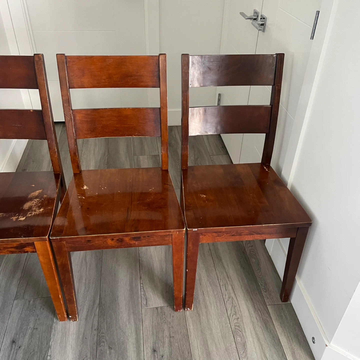 4 Wooden Dining Chairs - photo 2