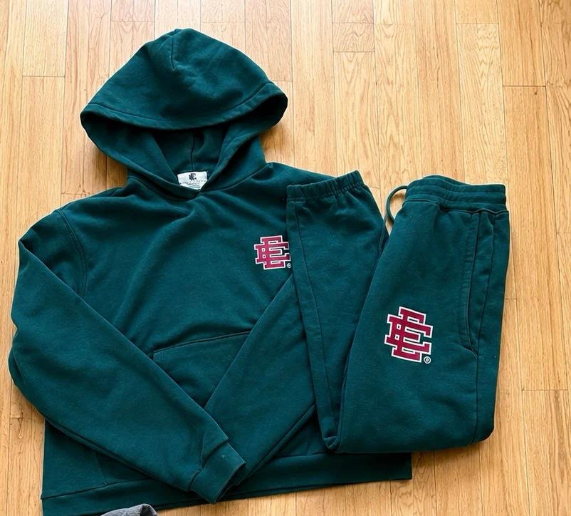 Eric Emanuel Sweatshirt & Pants Set - Small - Green