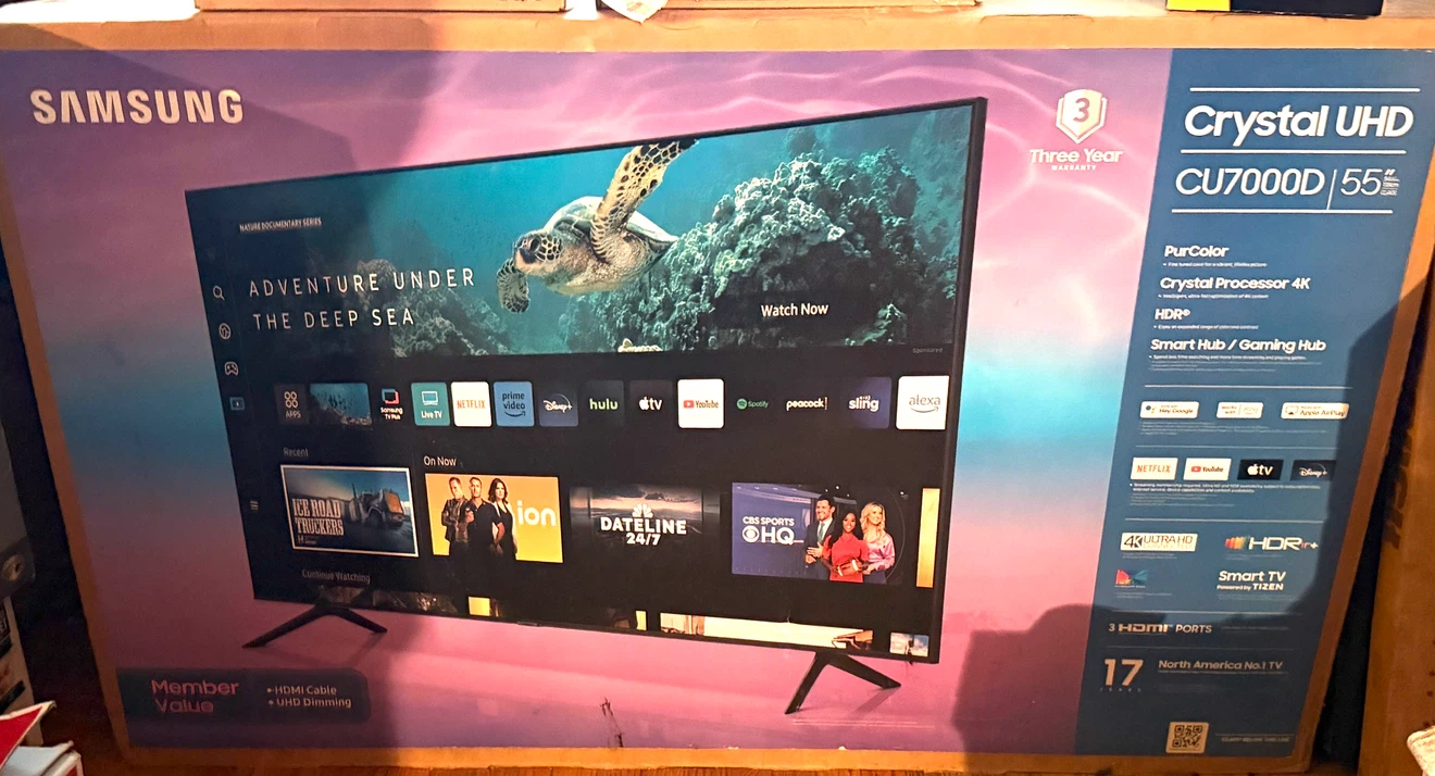 Samsung 55" Crystal UHD CU7000D Smart TV - photo 2