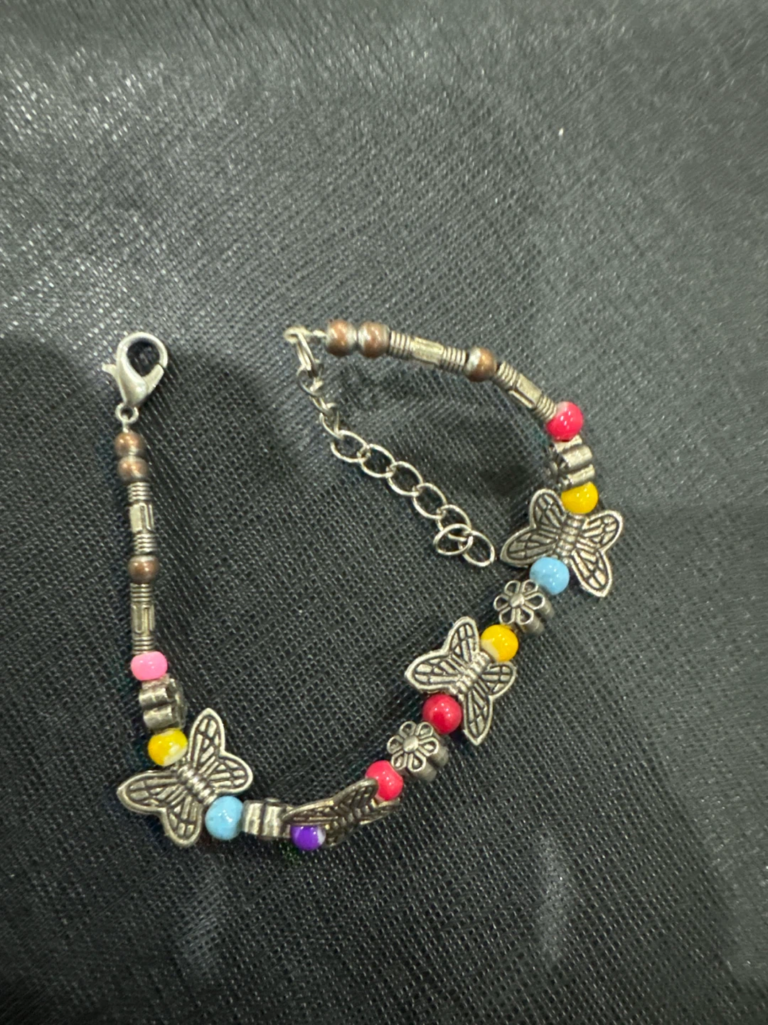 Beaded Butterfly Charm Bracelet - photo 2