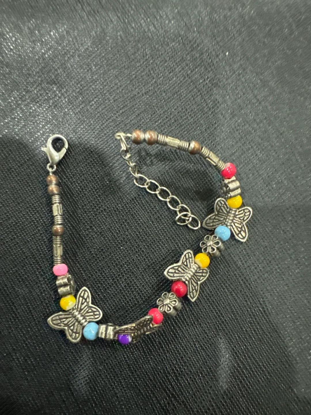 Beaded Butterfly Charm Bracelet - photo 2