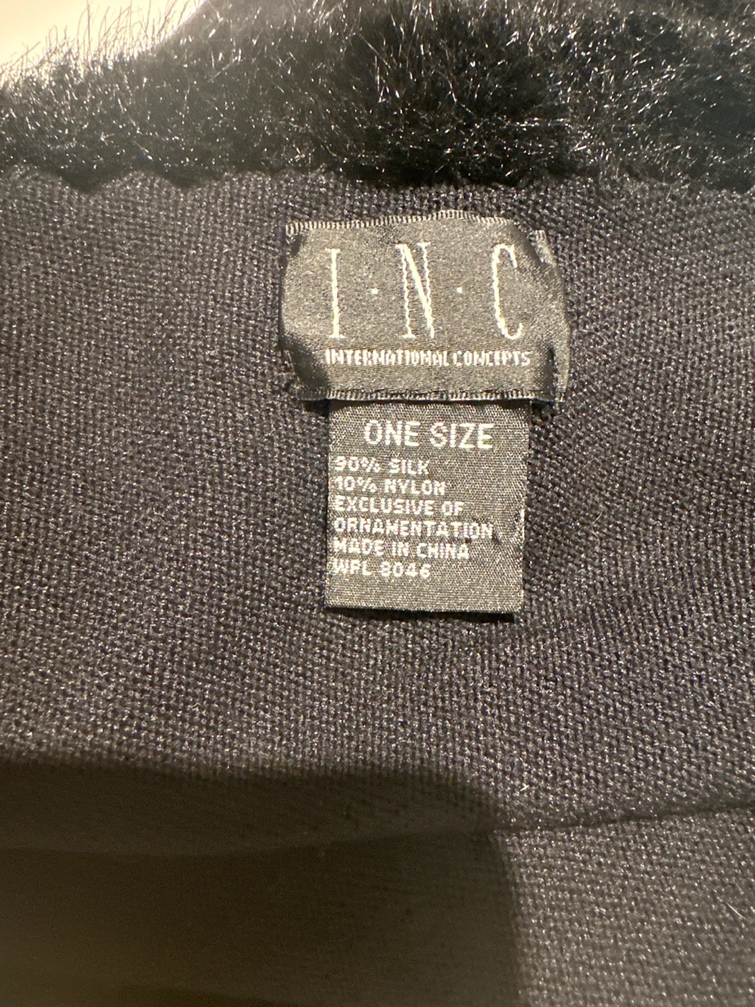 INC International Concepts Black Pancho with Faux Fur Trim - photo 2