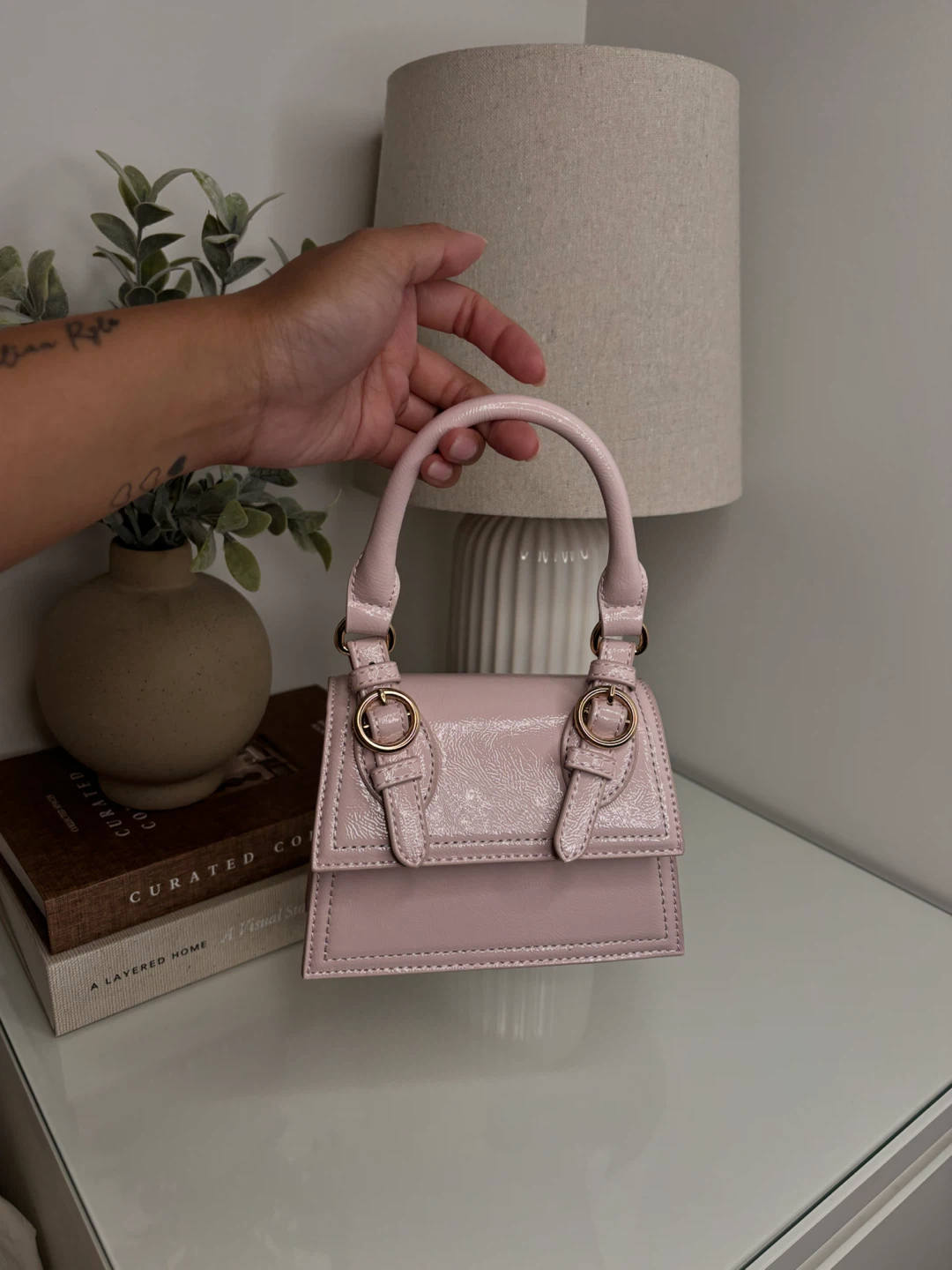 Call It Spring Mini Top Handle Crossbody – Light Pink