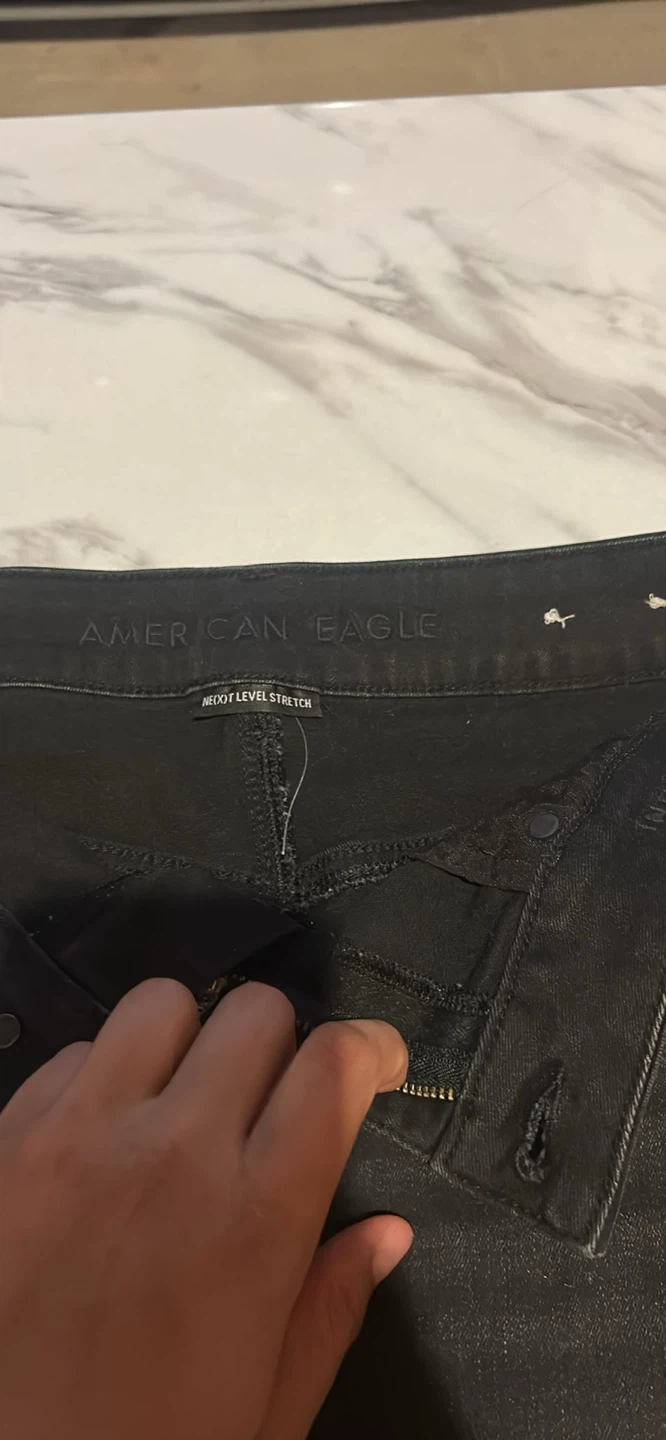 American Eagle Black Denim Skirt - photo 2
