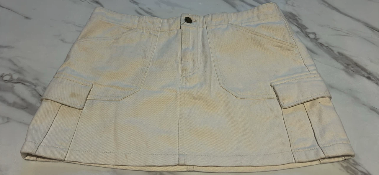 Denim Cargo Mini Skirt