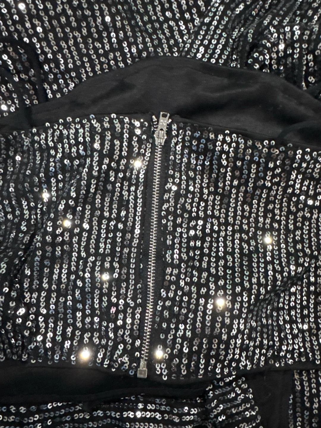 Sequin Tube Top and Wide Leg Pants Set - photo 5