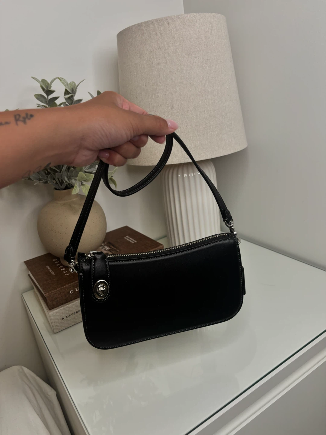 Coach Black Leather Shoulder Bag