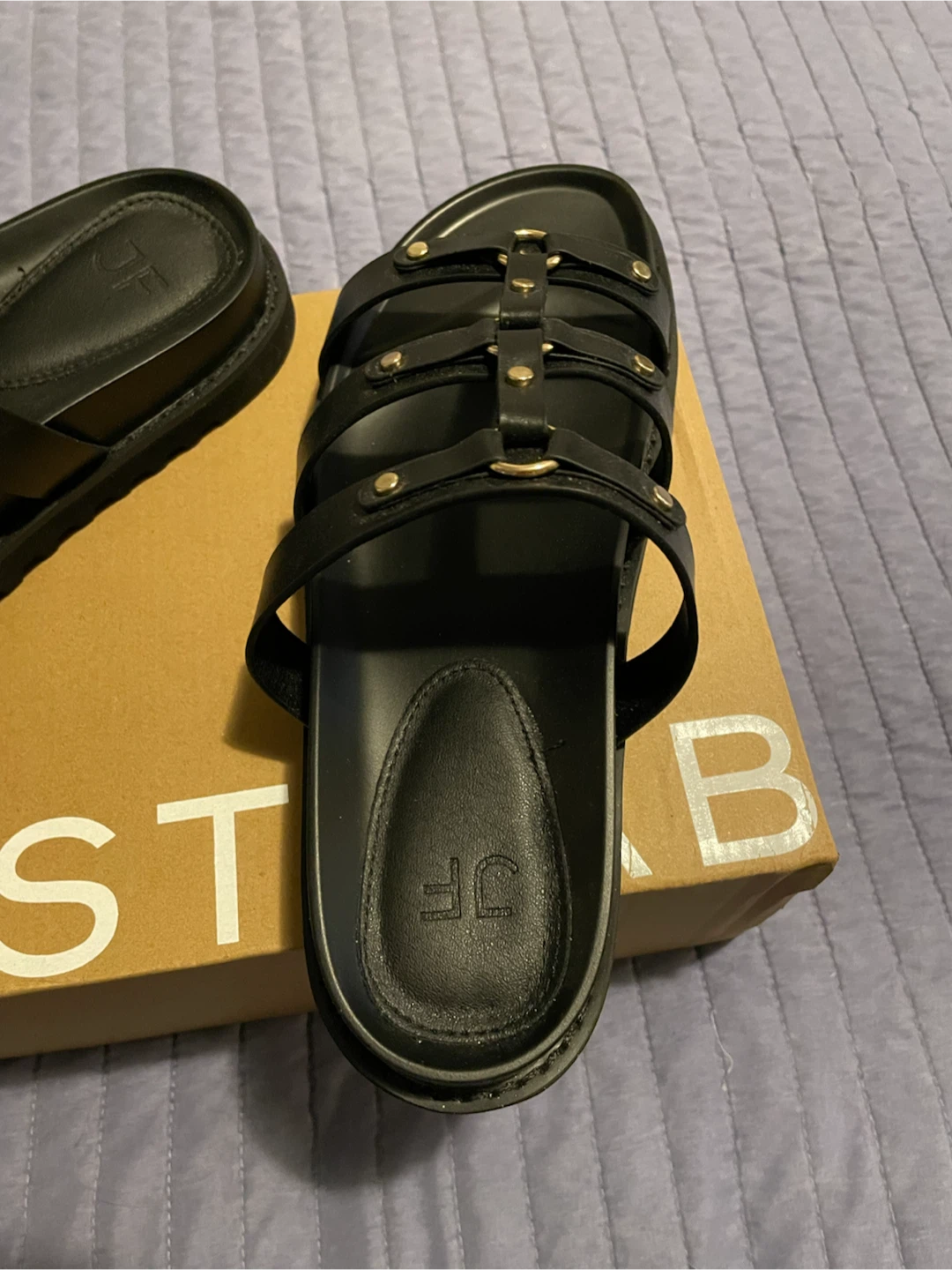 Black Just Fab Strappy Sandals - photo 2