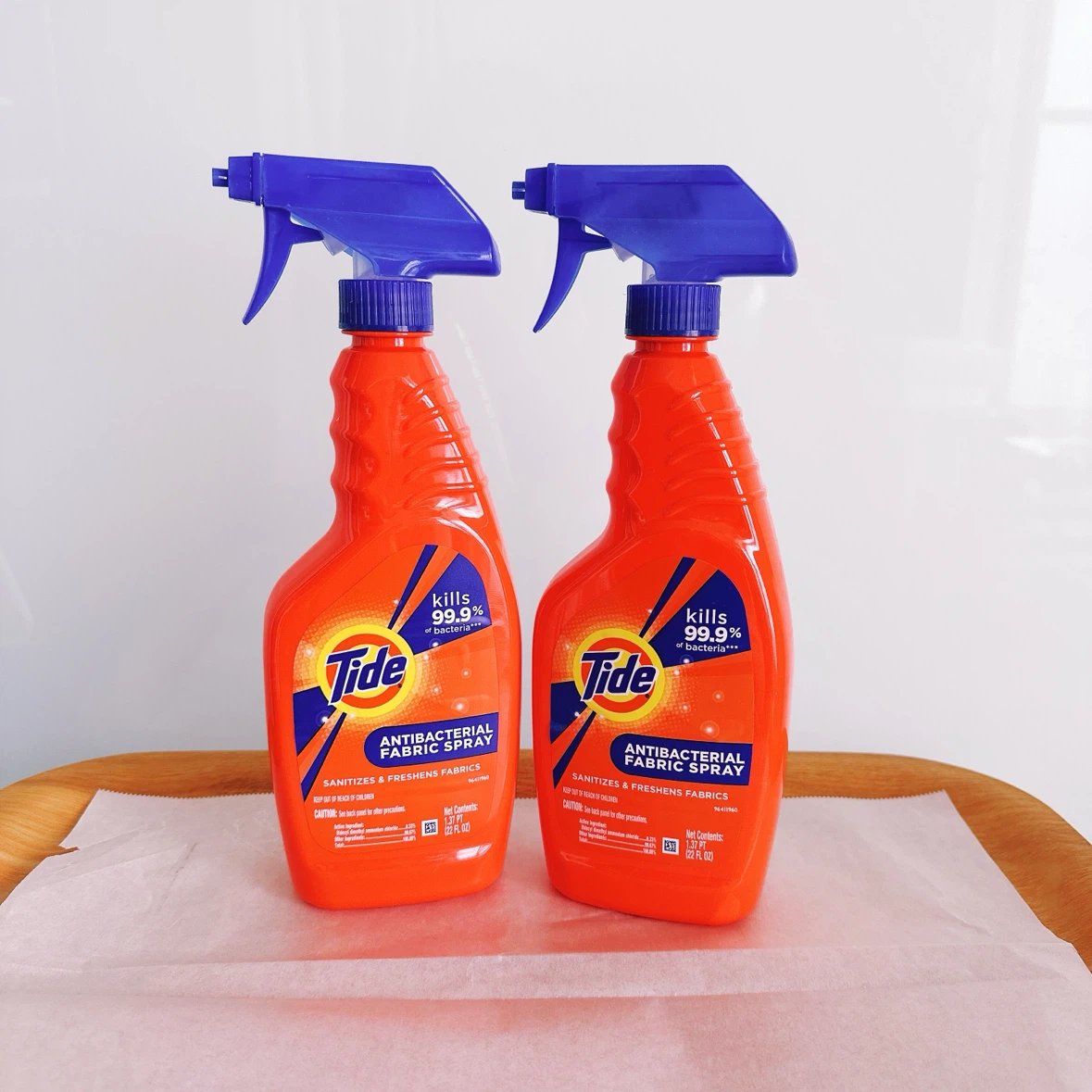 Tide Antibacterial Fabric Spray Sanitizes – 2 Count