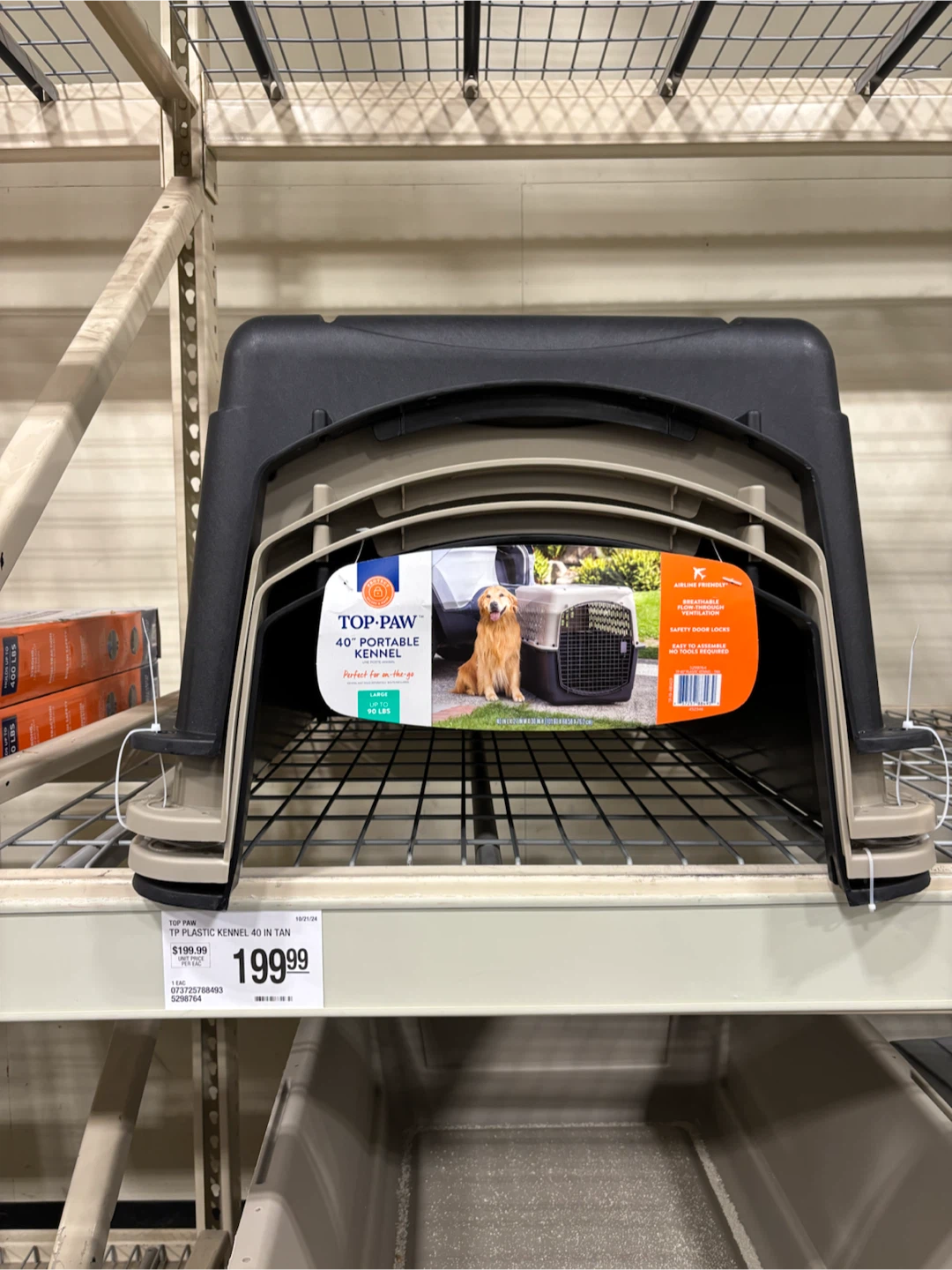 Top Paw Plastic Pet Kennel 40" 70-90lbs - photo 5