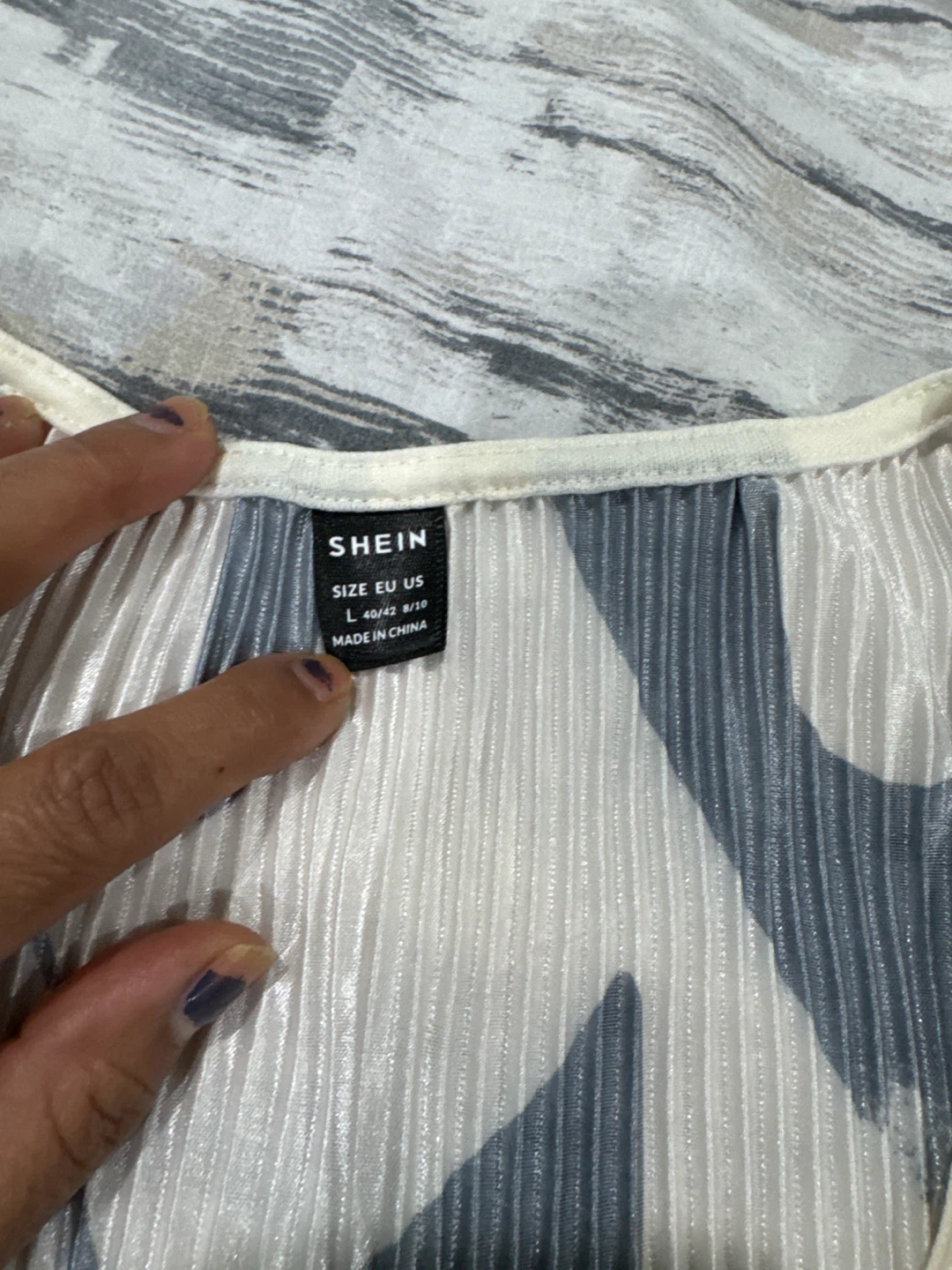 SHEIN Pleated Print Matching Set - photo 3