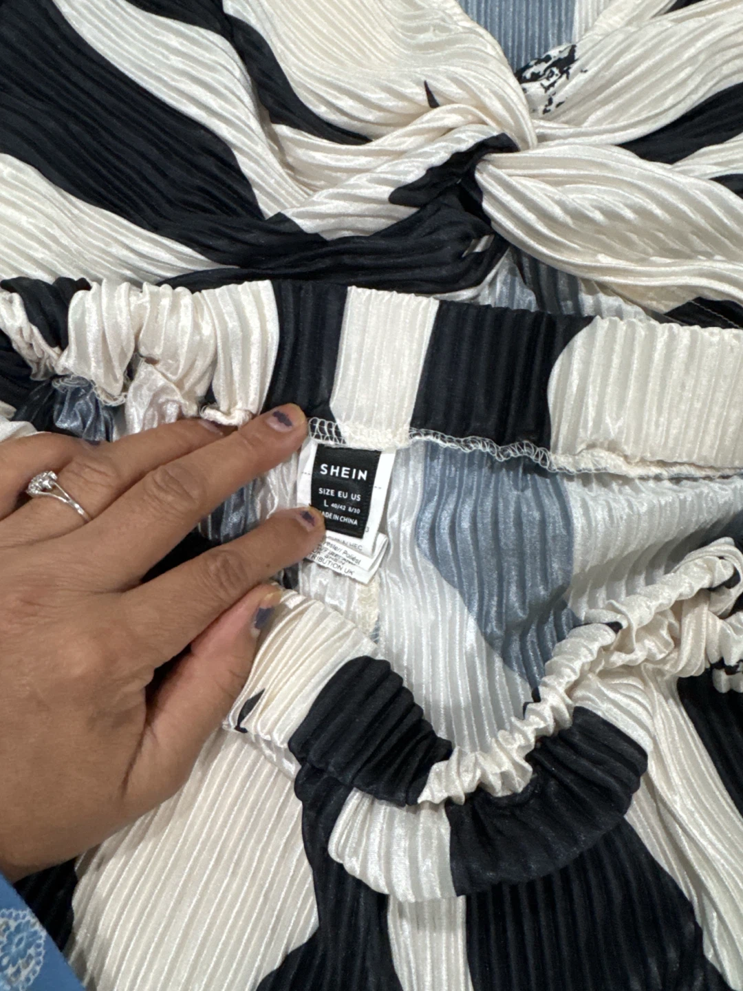 SHEIN Pleated Print Matching Set - photo 4