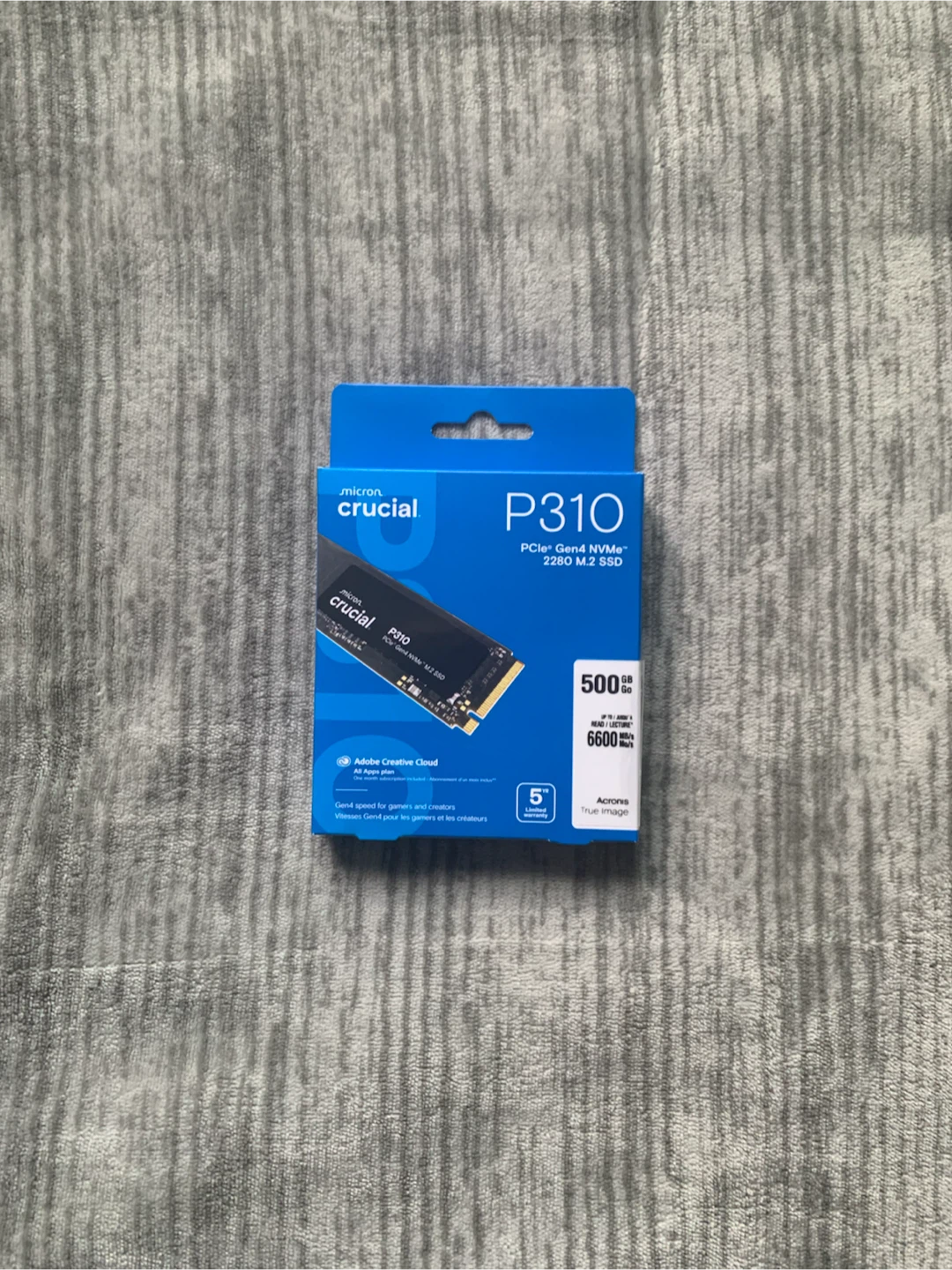 Crucial P310 500GB PCIe Gen4 NVMe M.2 SSD