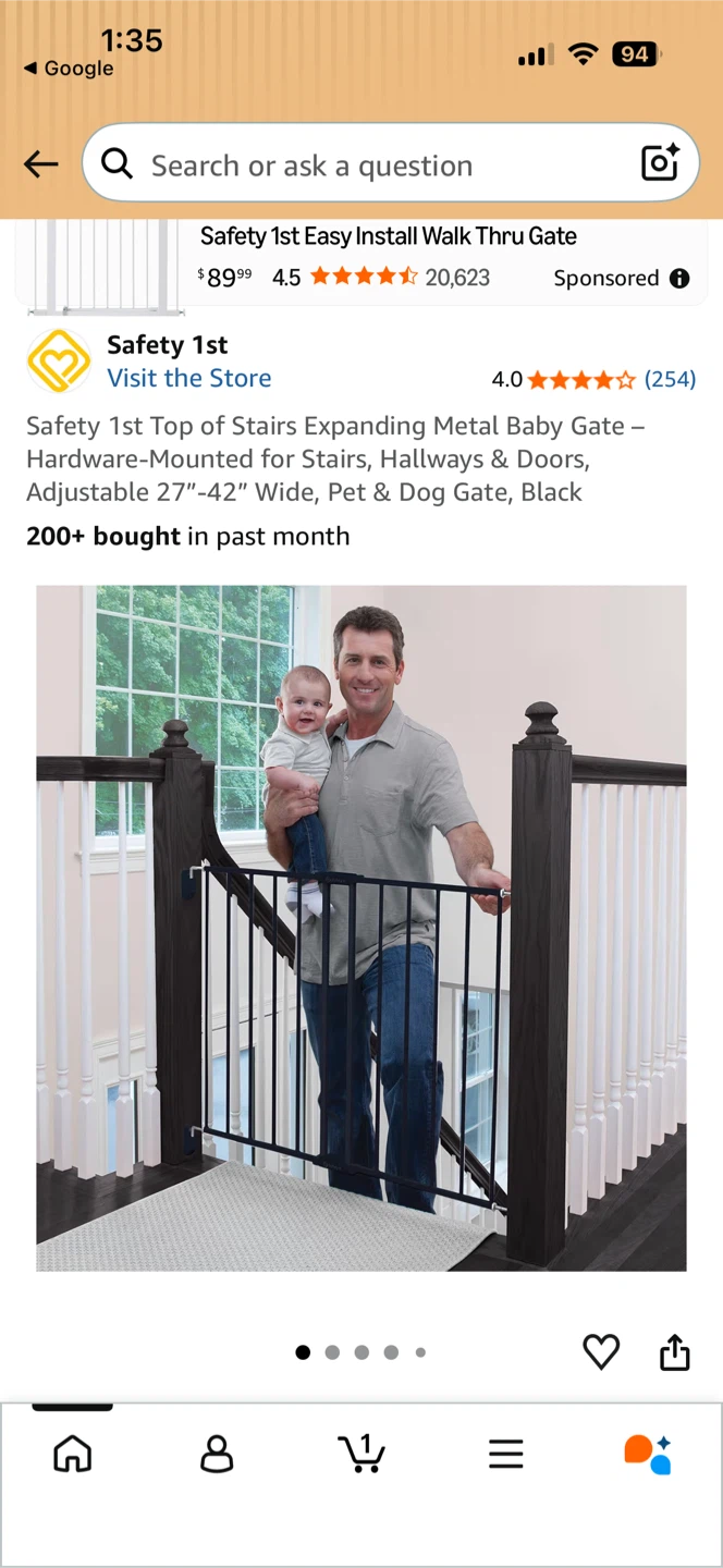 Safety 1st Easy Install Walk Thru Gate - photo 2