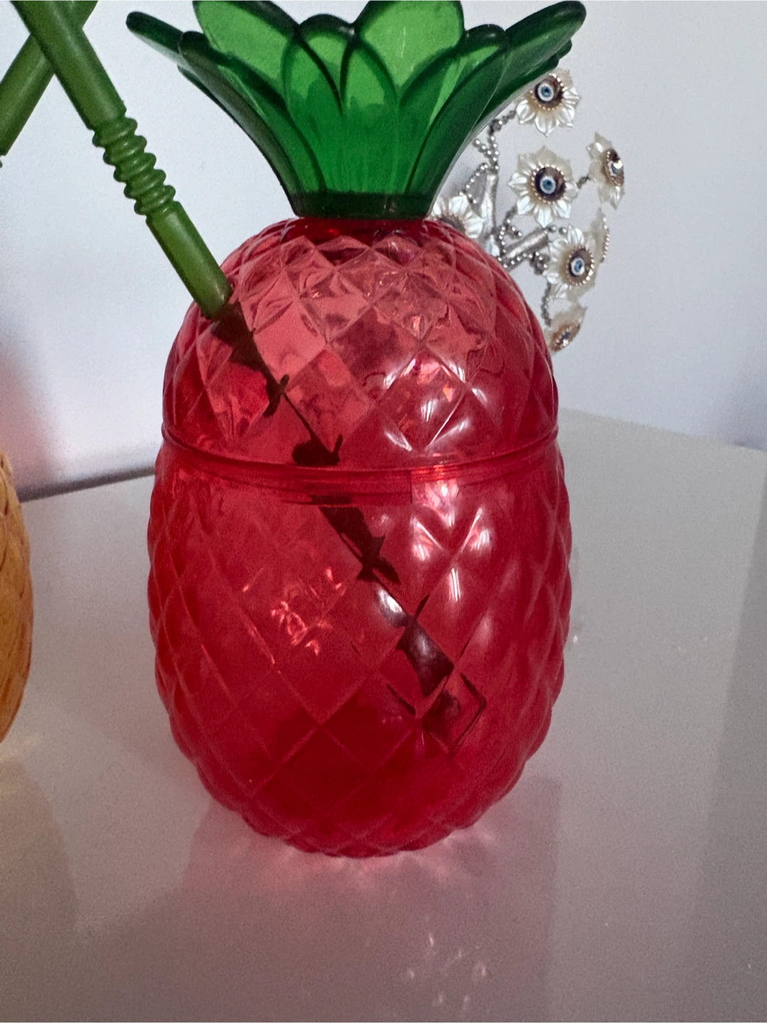 Pineapple Tumbler Cups with Straws - Set of 2 - photo 2