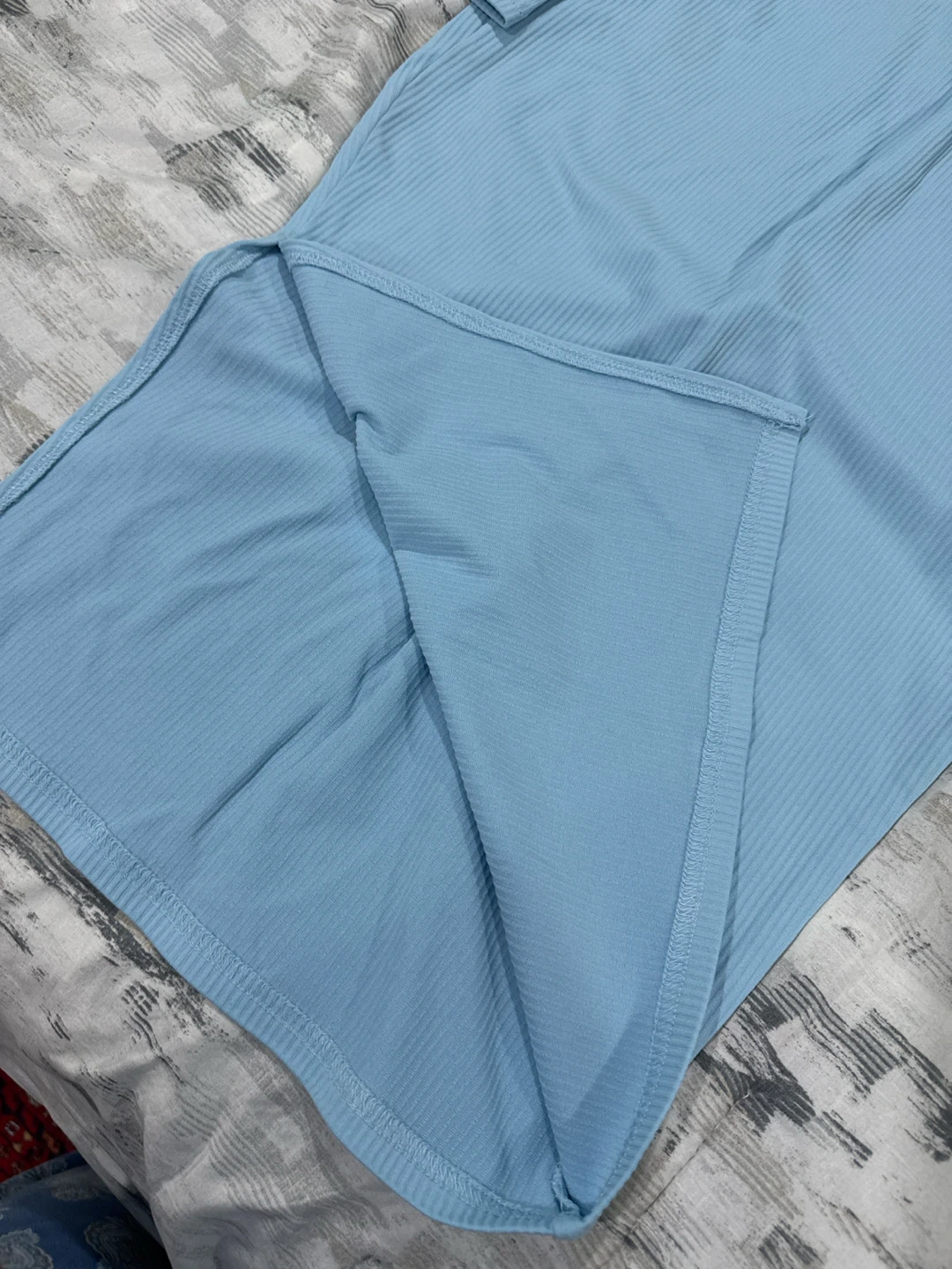 SHEIN Light Blue Ribbed Crop Top and Maxi Skirt Set - Size M - photo 4
