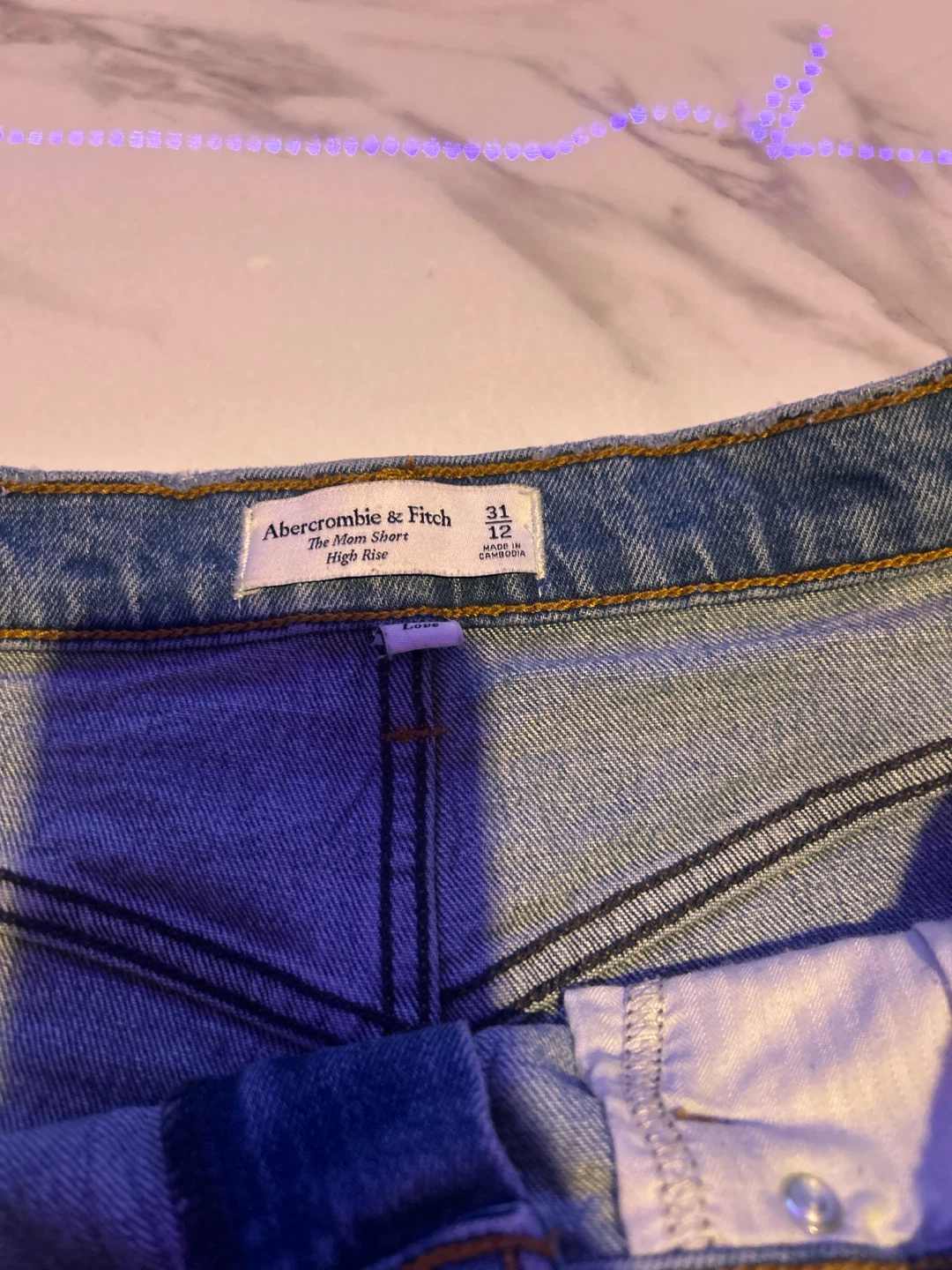 Abercrombie & Fitch The Mom Short High Rise Denim Shorts - photo 2