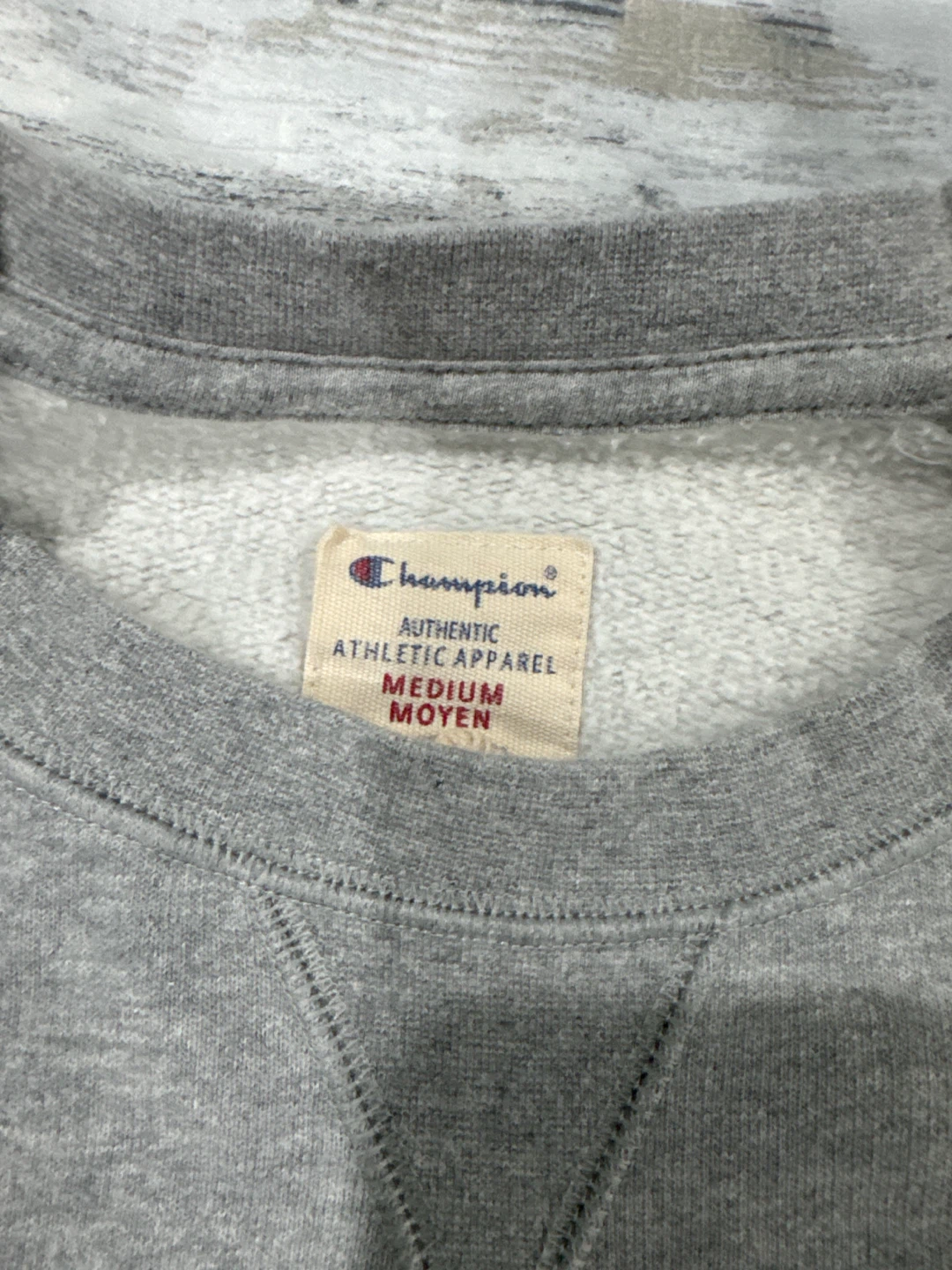 Champion Grey Crewneck Sweatshirt - Medium