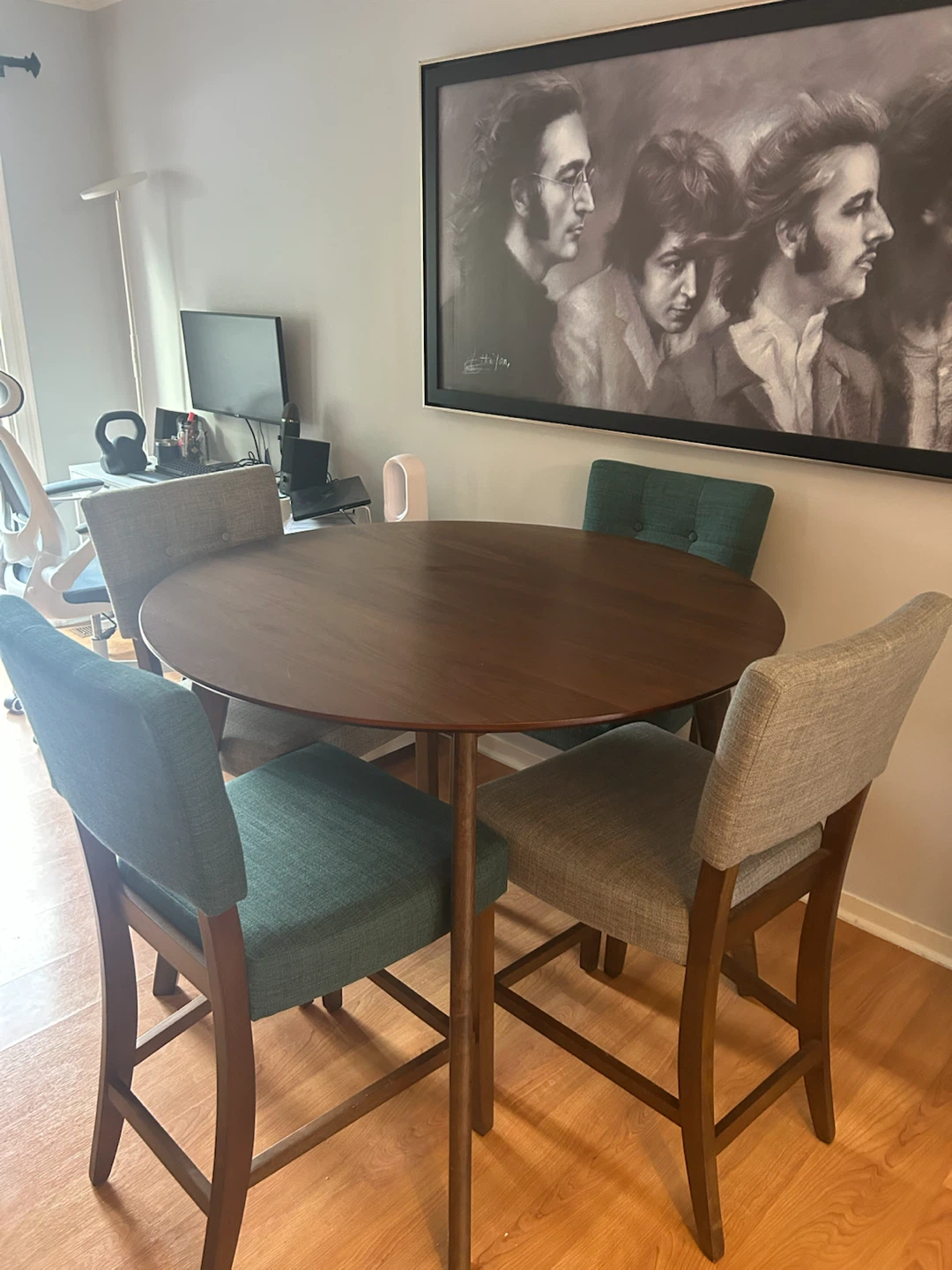 Bobs discount furniture dark brown table with chairs