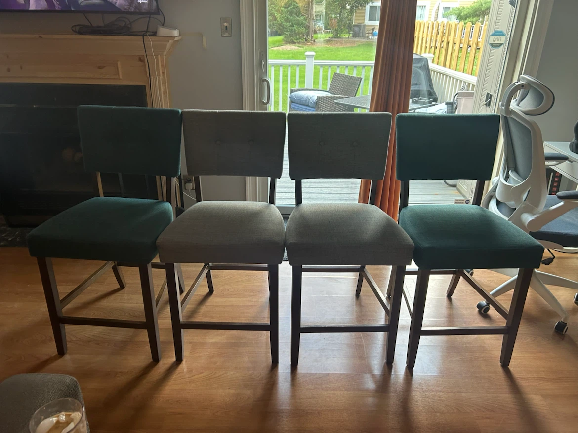Bobs discount furniture dark brown table with chairs - photo 2