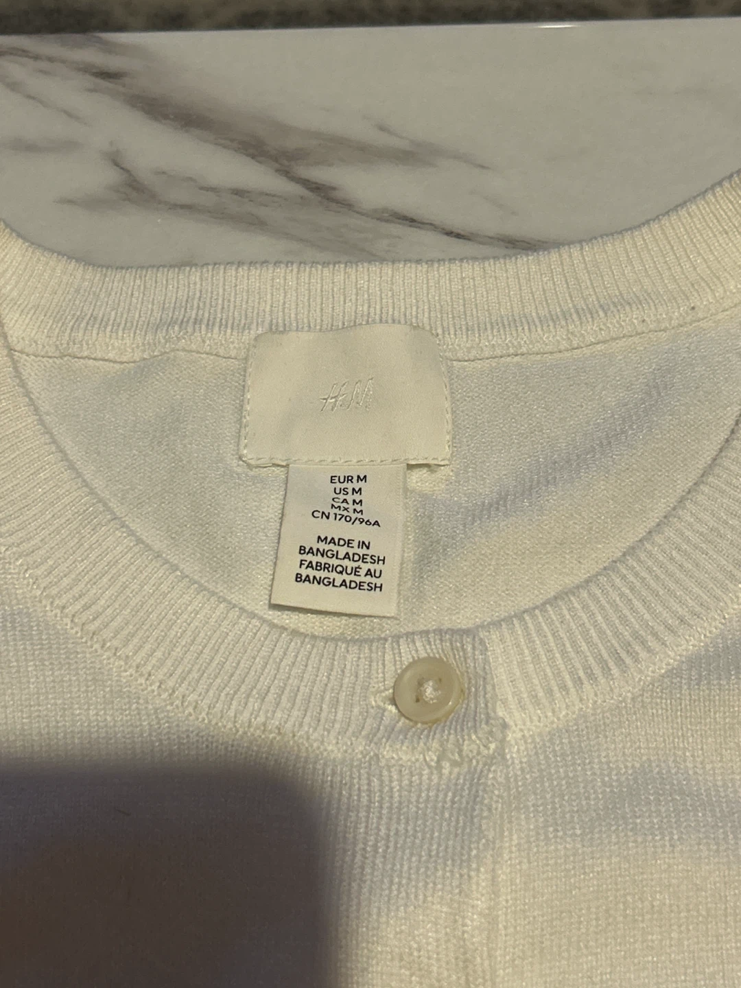 H&M White Cardigan Sweater Size M - photo 2