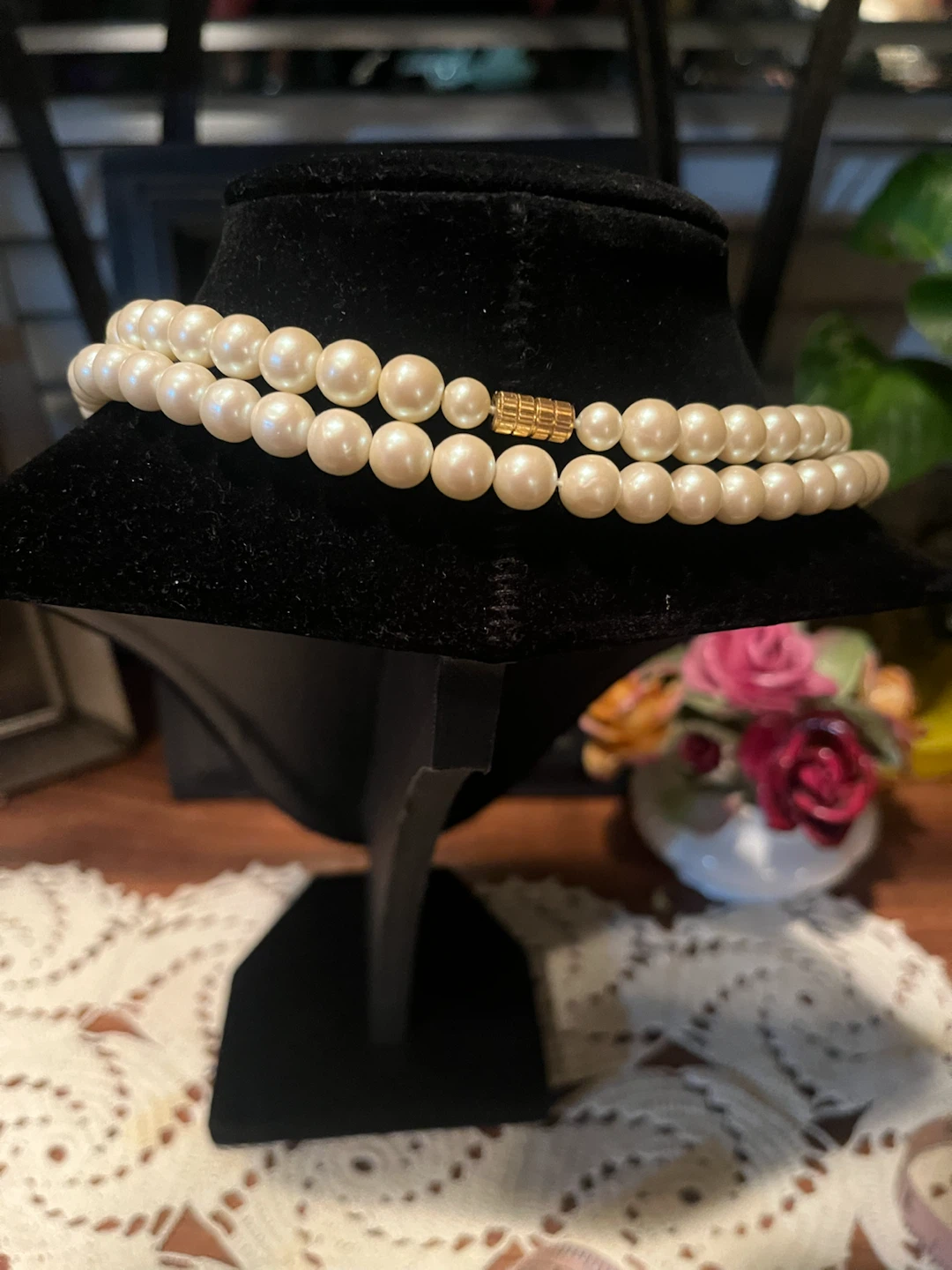 Double Strand Pearl Necklace - photo 3