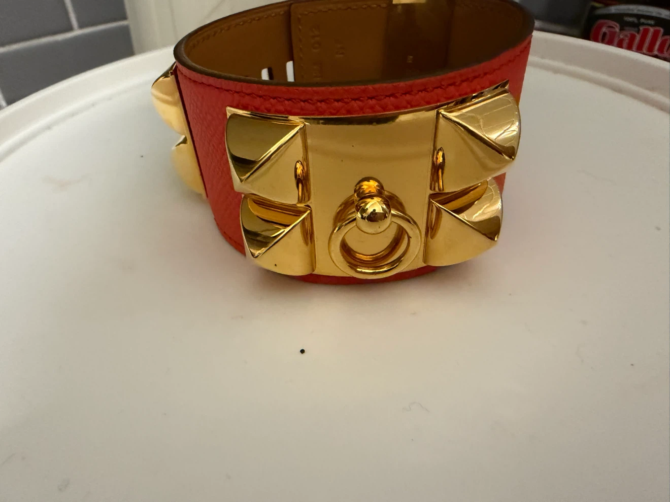 Hermès Wide Leather Bracelet