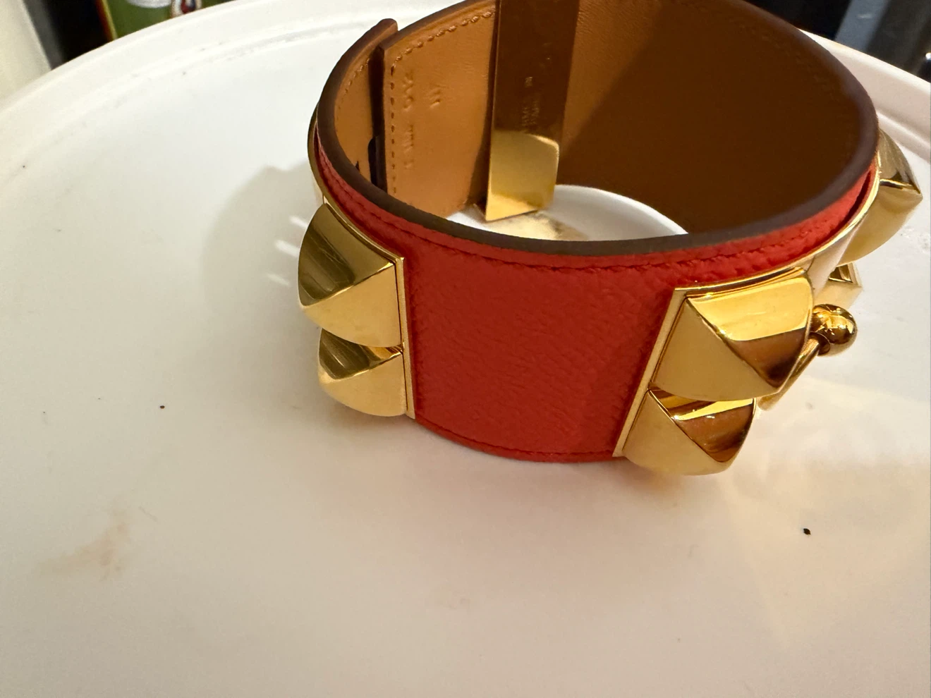 Hermès Wide Leather Bracelet - photo 2