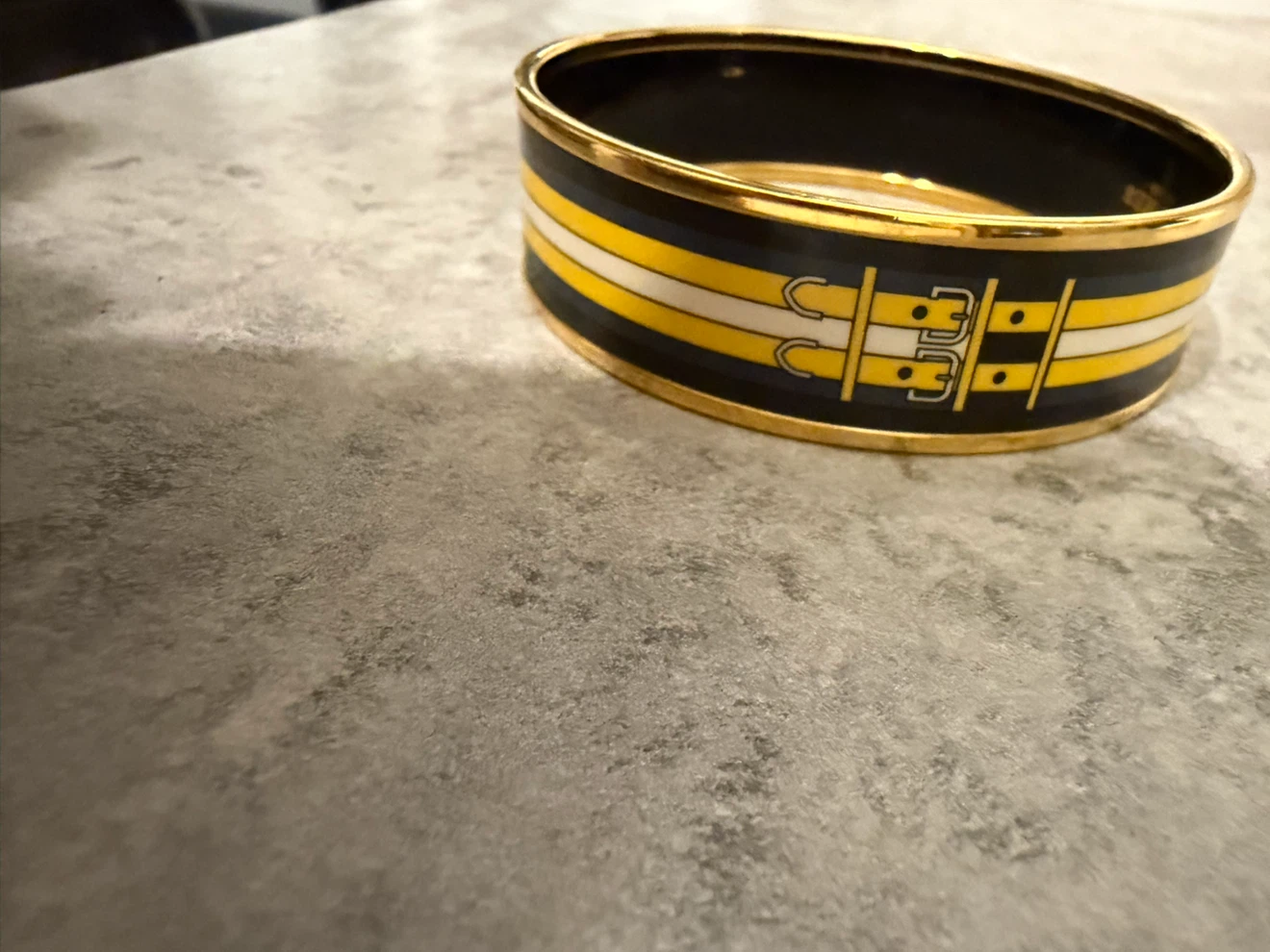 Hermès Bangle Bracelet Black/Gold