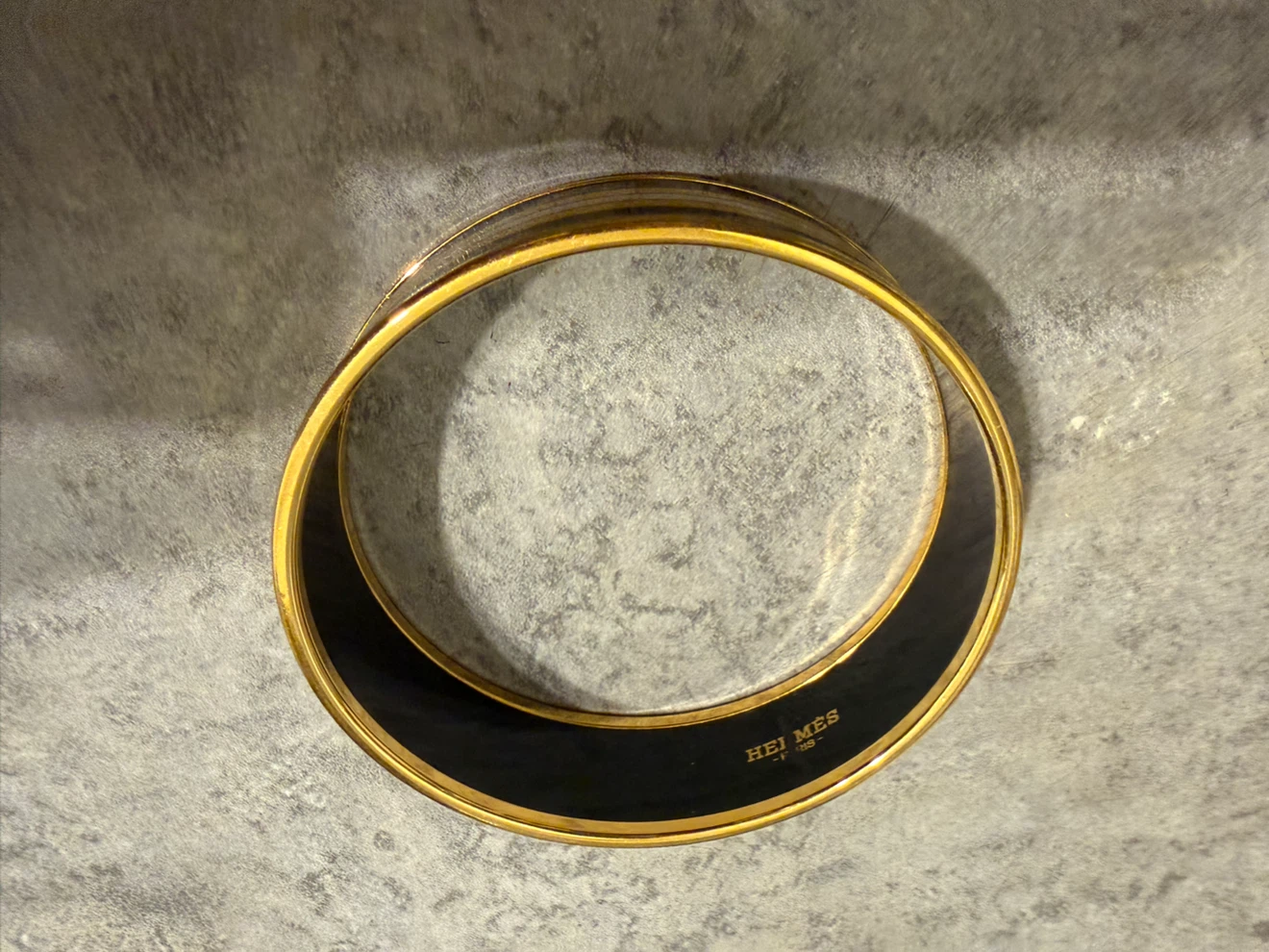 Hermès Bangle Bracelet Black/Gold - photo 2