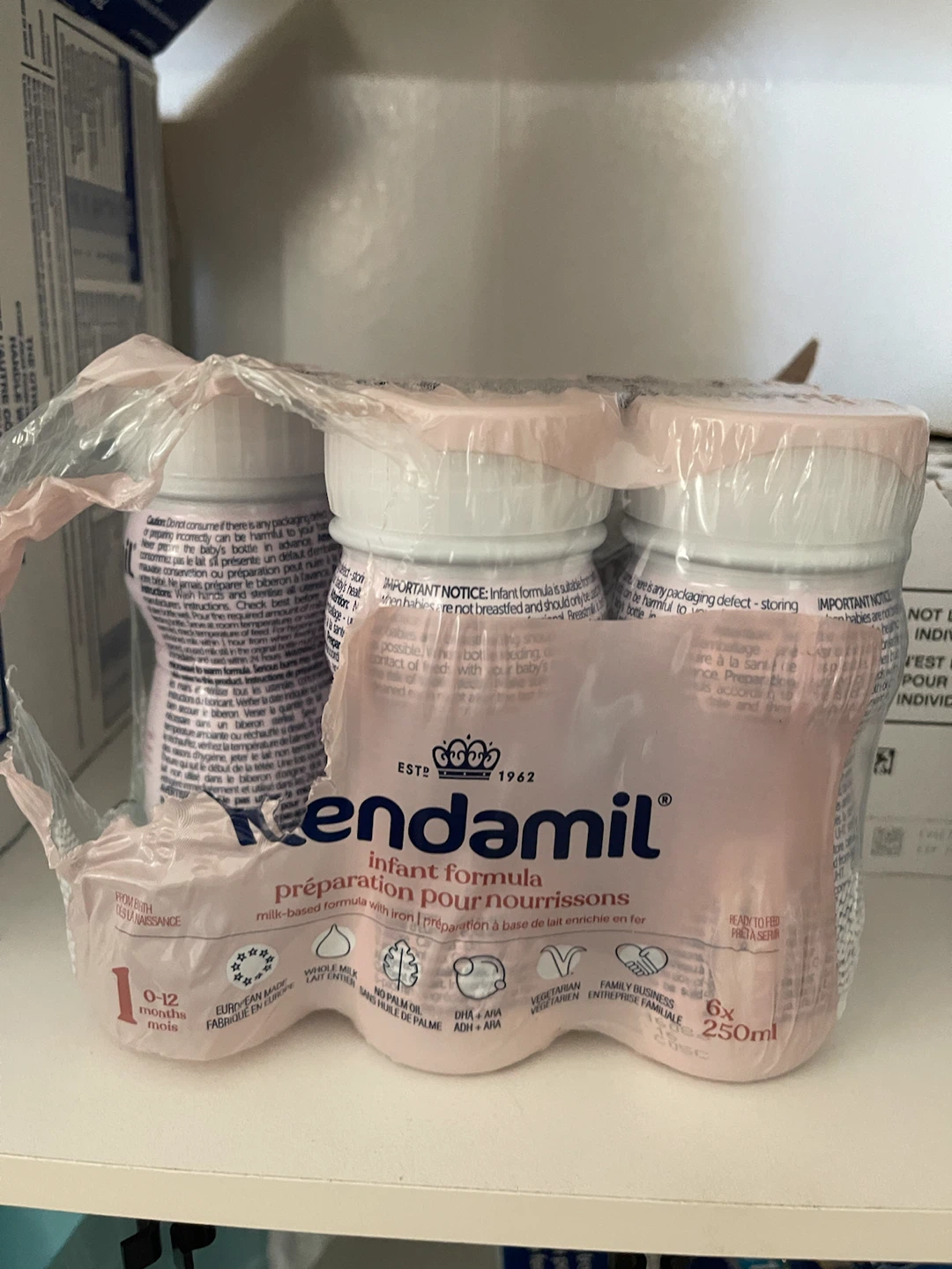 Kendamil Infant Formula Milk Drink 5 x 250ml