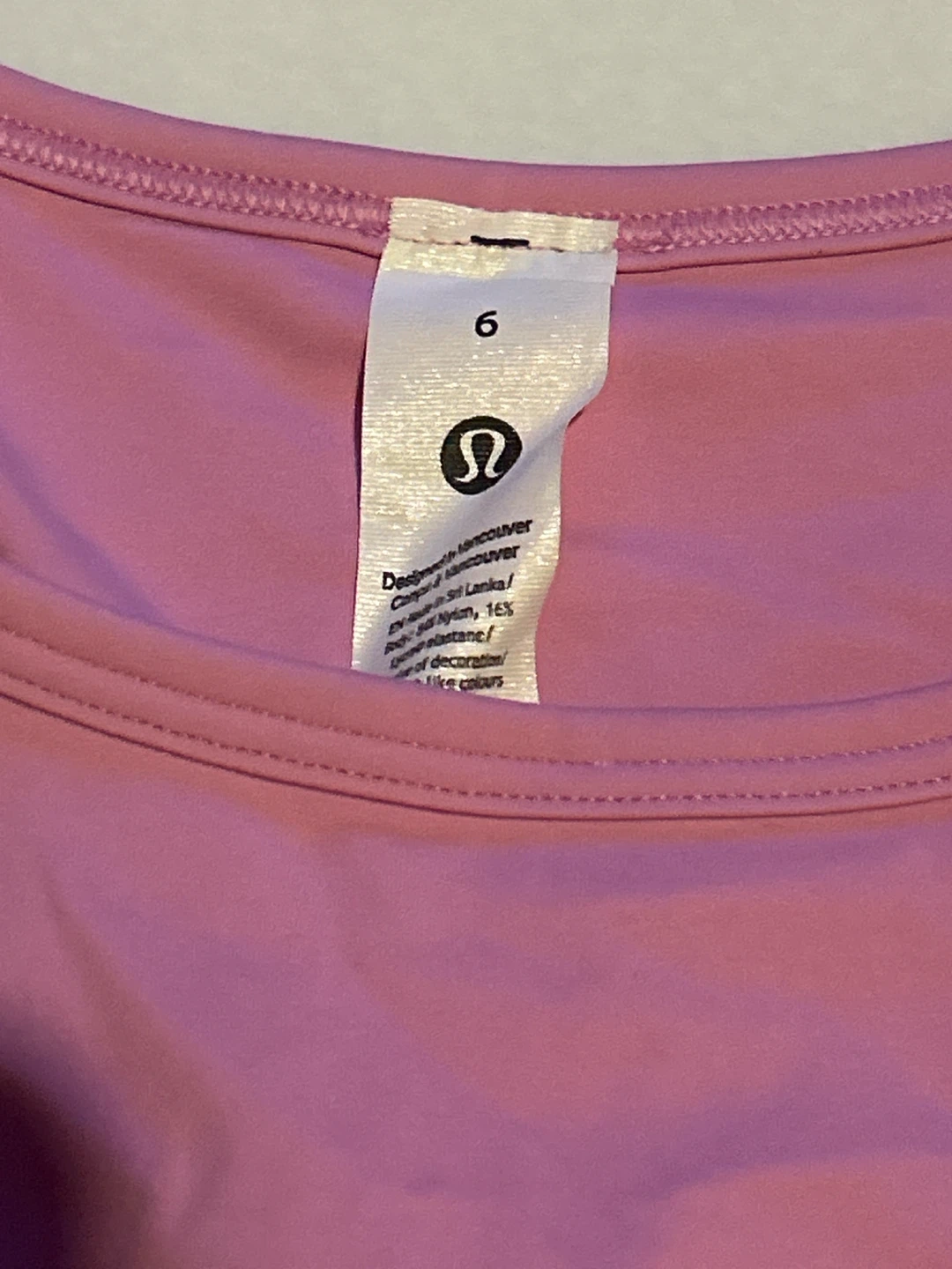 Lululemon Pink Tank Top Size 6 - photo 2