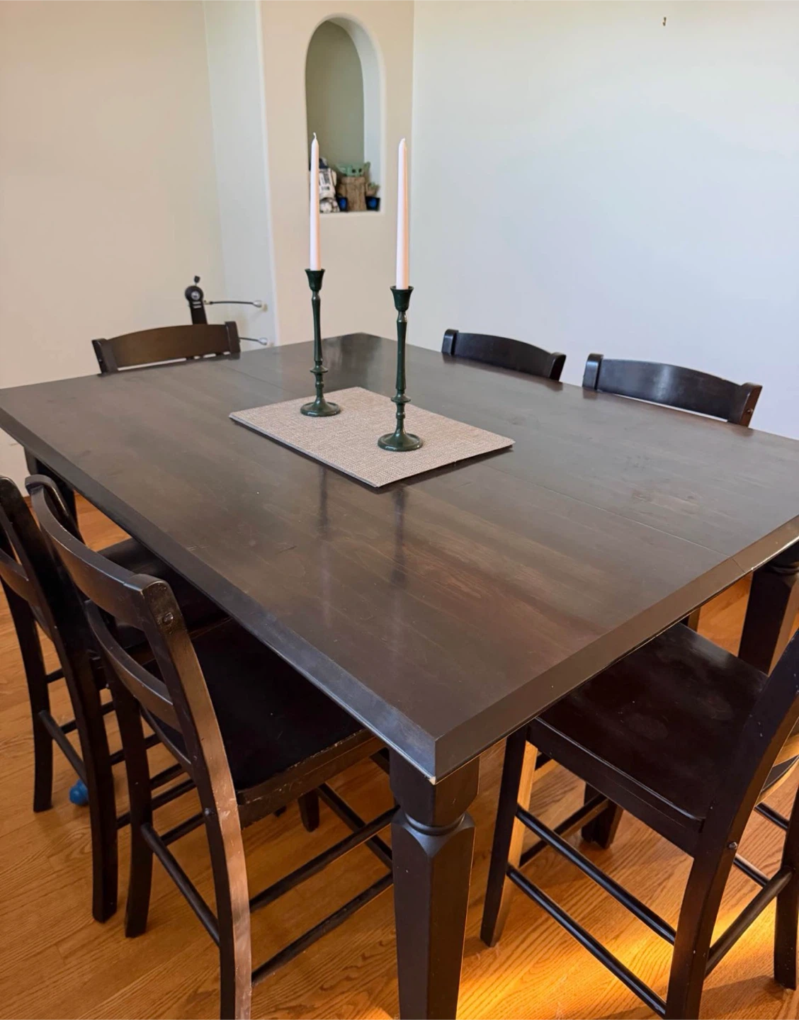 Farmhouse Style - Dark Wood Counter Height with 6 Chairs - photo 3