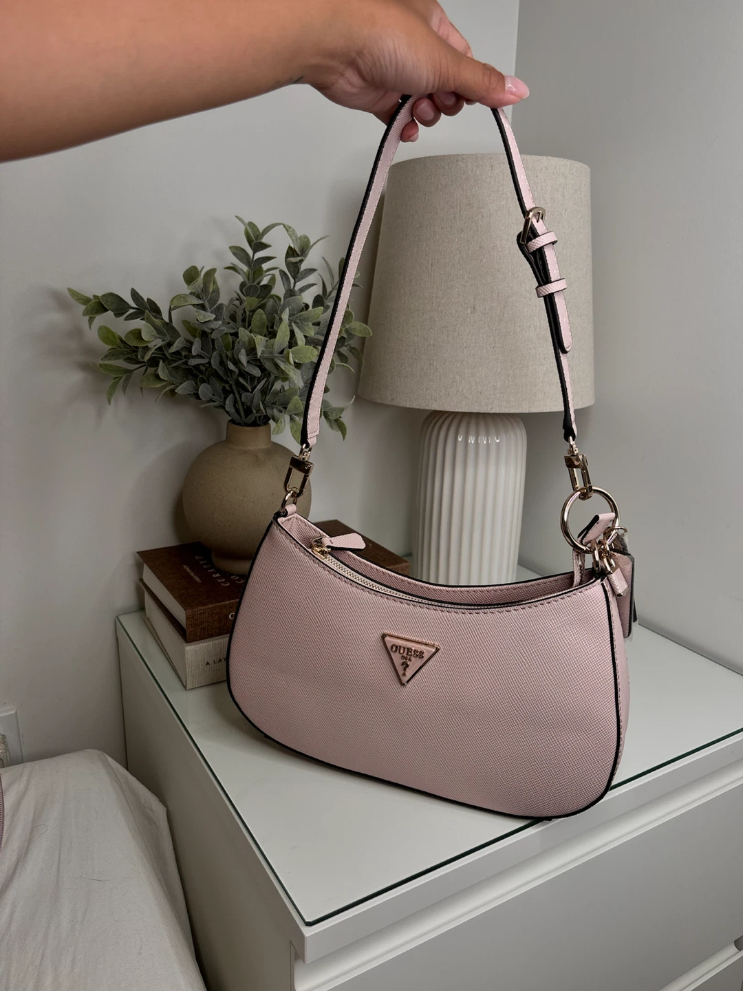 Guess Pink Shoulder Bag with Crossbody Strap – New - photo 2