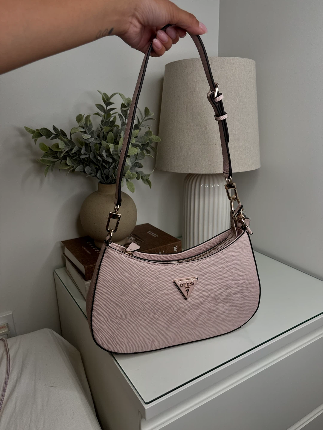 Guess Pink Shoulder Bag with Crossbody Strap – New - photo 3