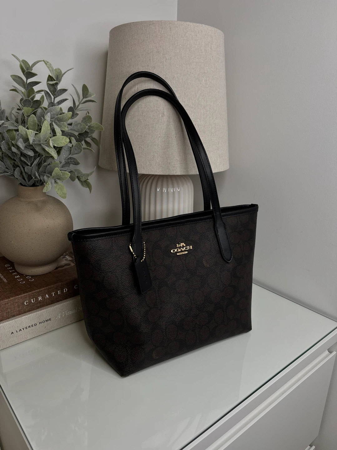 Coach City Tote Signature Canvas Brown/Black - photo 2