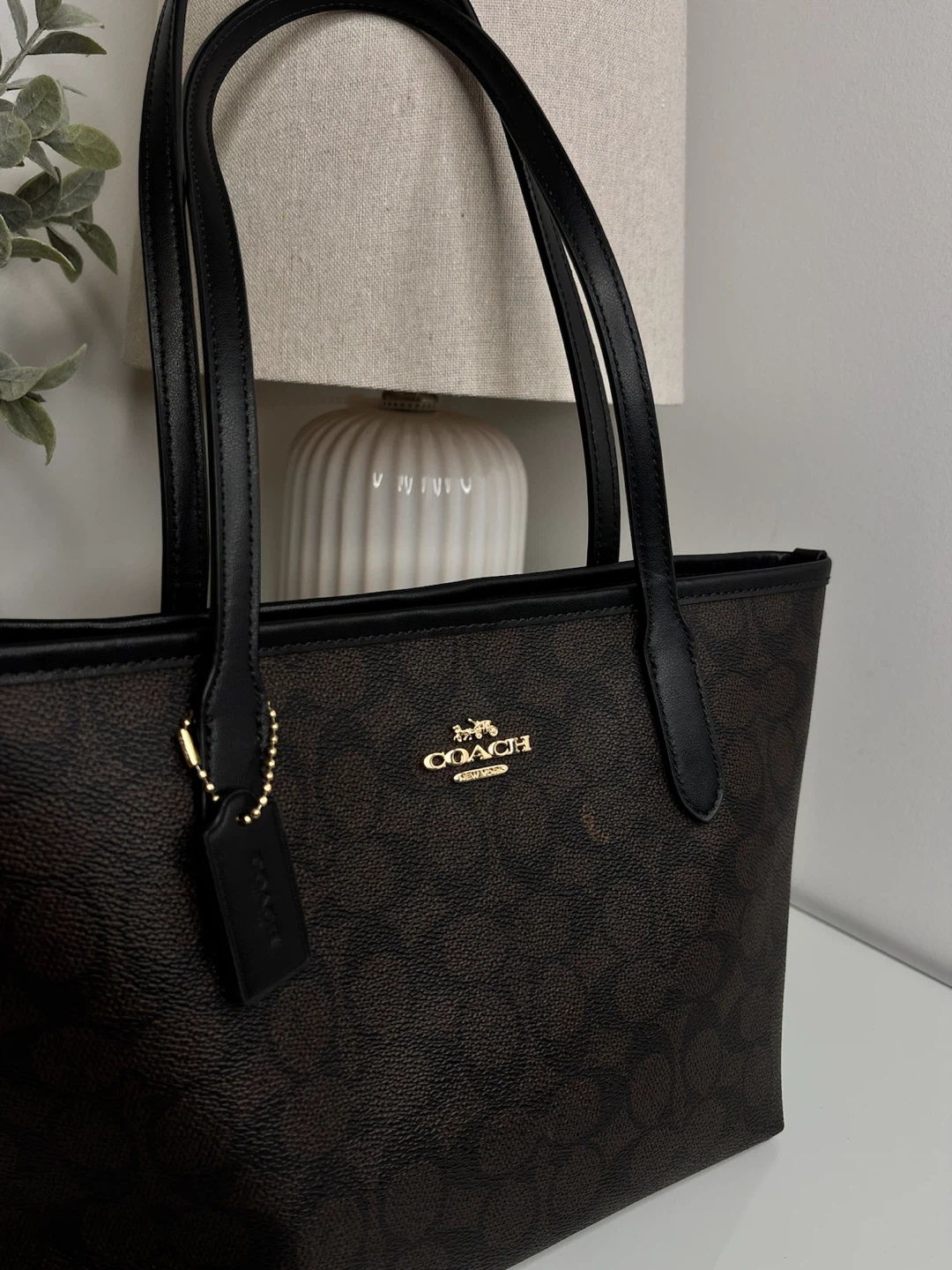 Coach City Tote Signature Canvas Brown/Black - photo 3