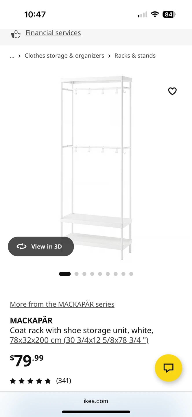 IKEA MACKAPÄR Coat Rack with Shoe Storage