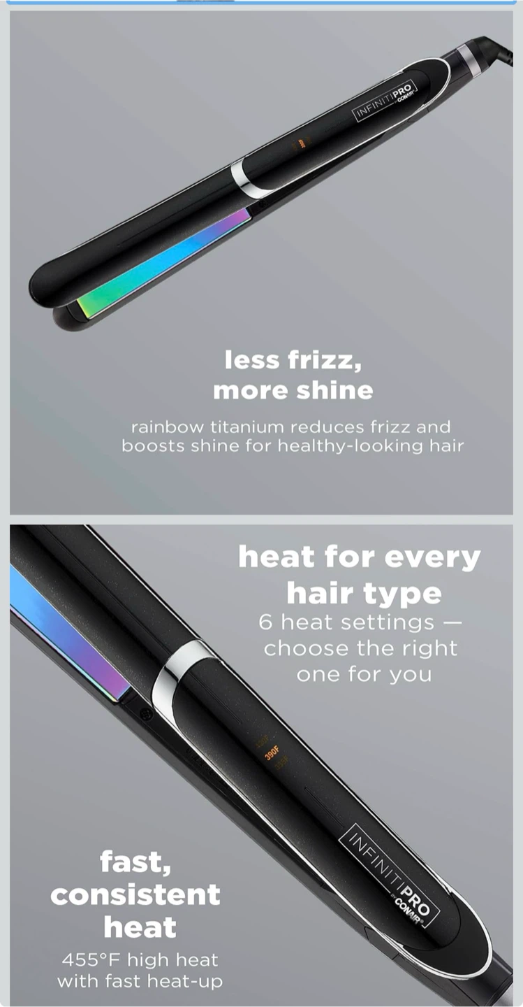 Infiniti Pro by Conair Titanium Flat Iron, Rainbow Finish - photo 5