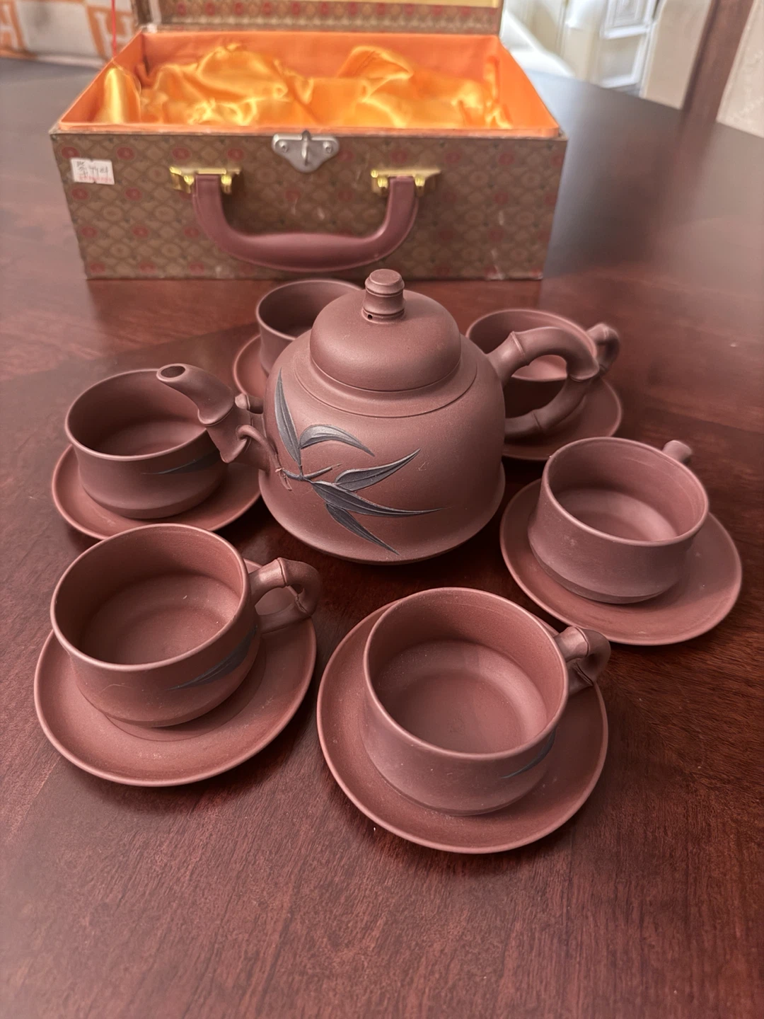 Yixing Clay Teapot and Cup Set with Box - photo 2
