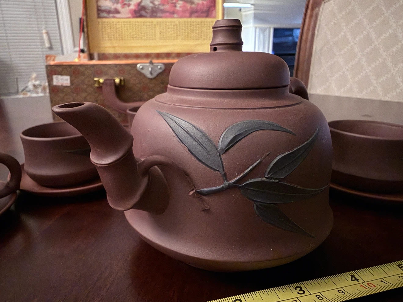 Yixing Clay Teapot and Cup Set with Box - photo 3