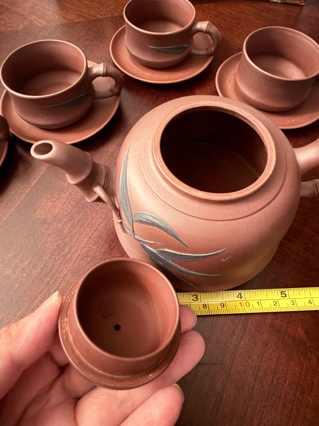 Yixing Clay Teapot and Cup Set with Box - photo 4