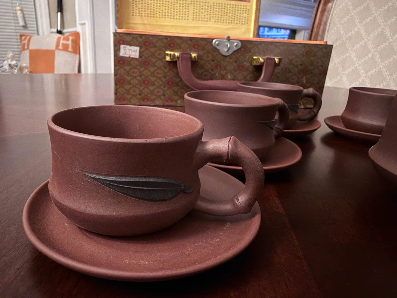 Yixing Clay Teapot and Cup Set with Box - photo 5