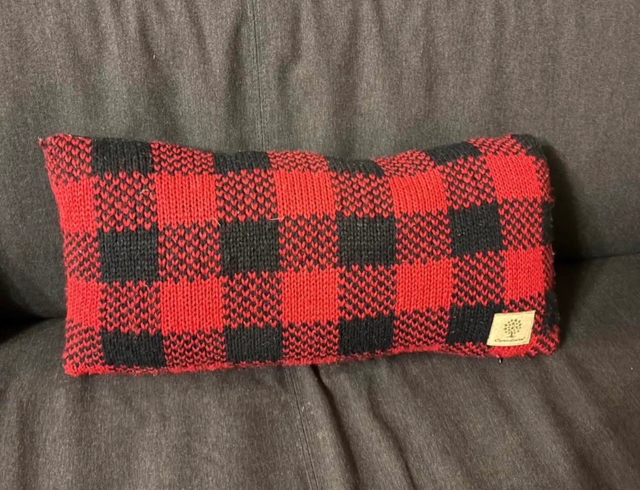 Red and Black Buffalo Check Pillow